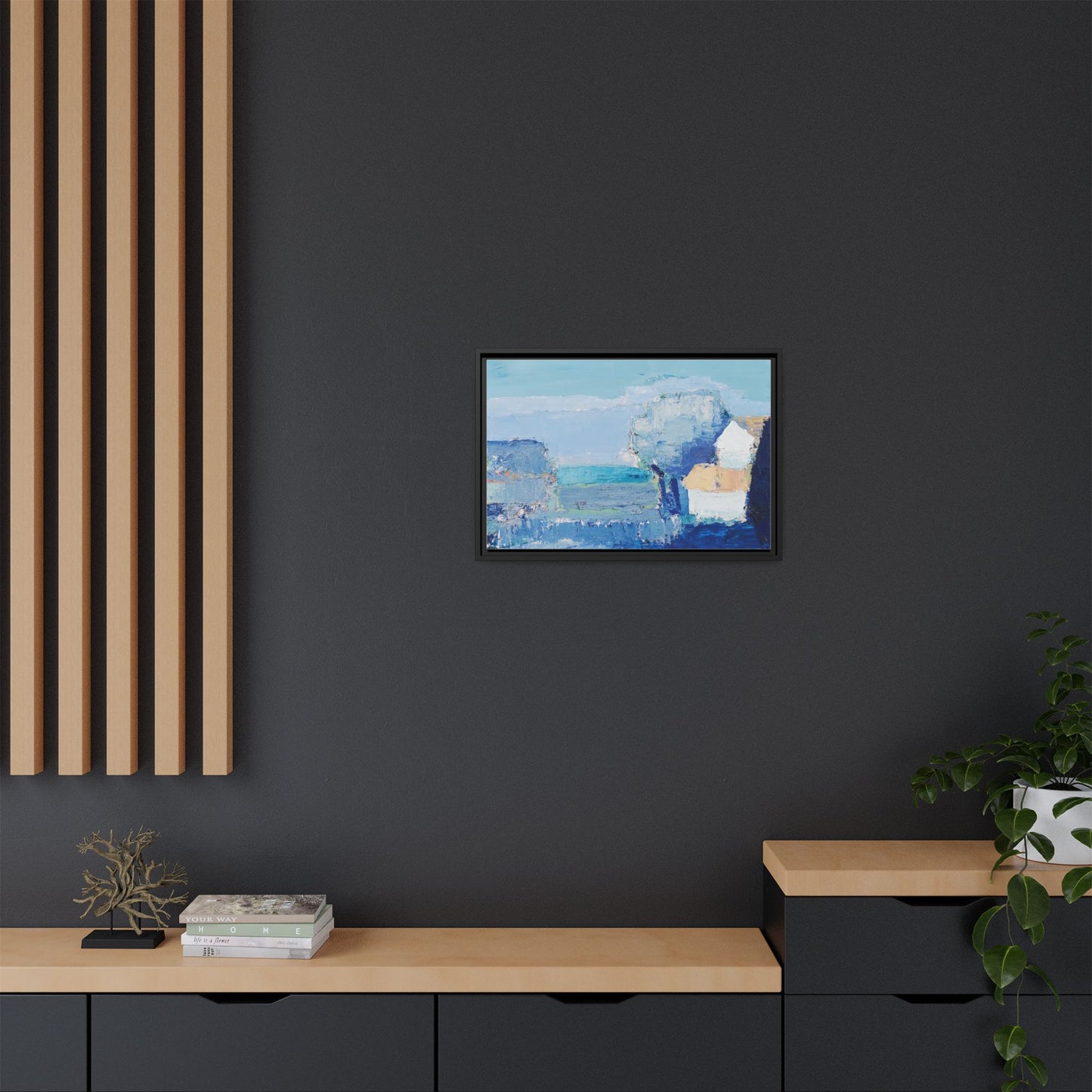 Paysage de Provence by Nicolas de Staël Framed Matte Canvas Seascape Wall Art Print