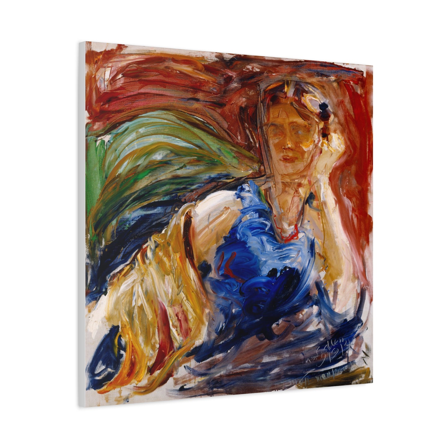 Portrait of hyllis Sjostrom by Akseli Gallen-Kallela Canvas Wall Art Print