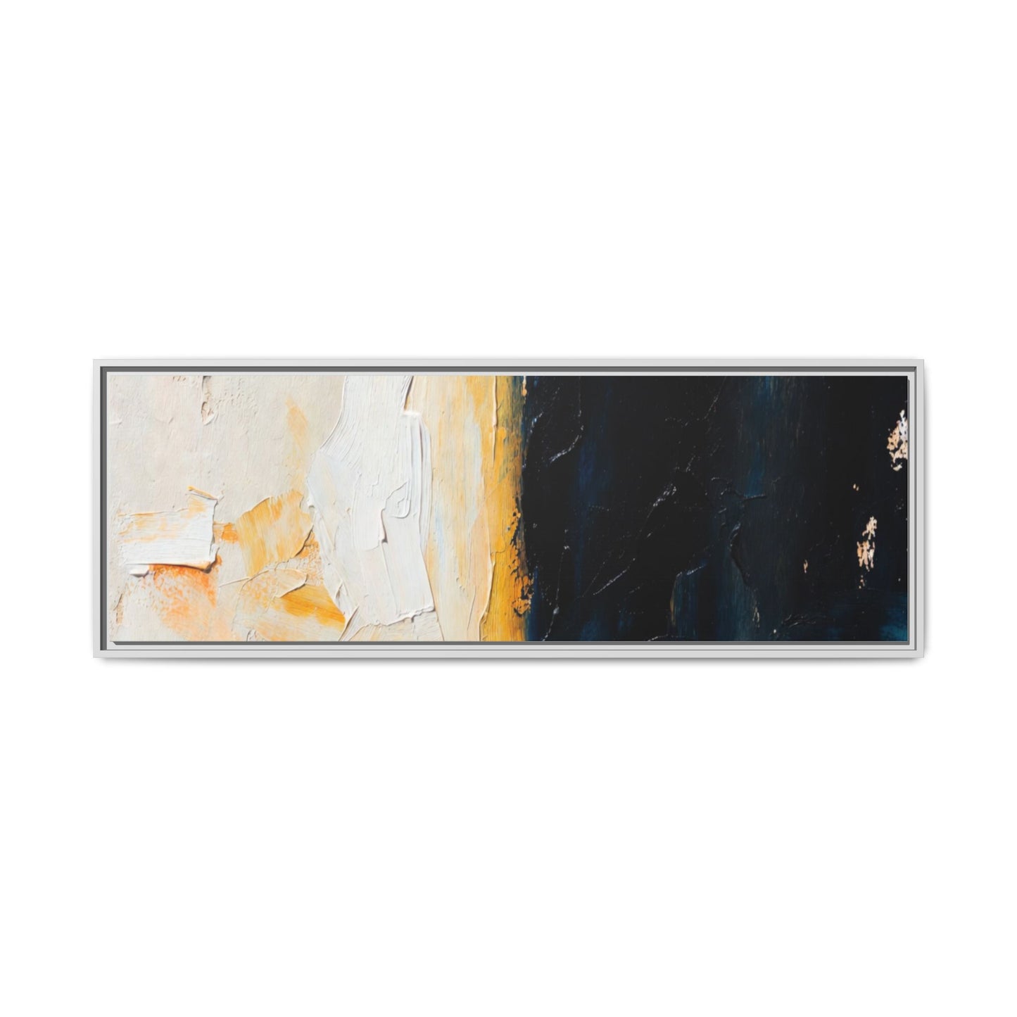 Abstract Coastal Texture Framed Canvas Art — Matte Multi-Color Wall Print
