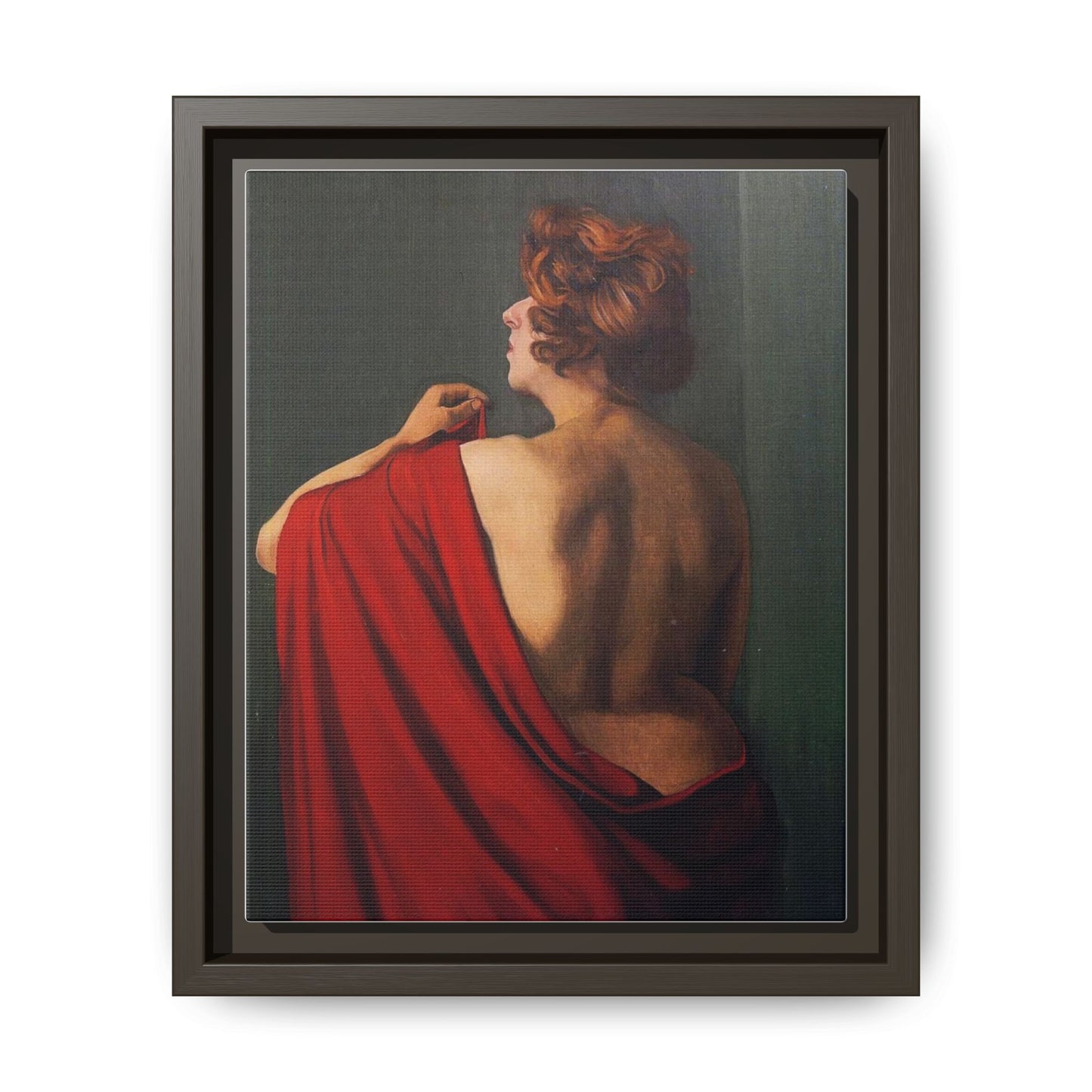 Femme au châle rouge by Félix Vallotton Framed Matte Canvas Wall Art Print