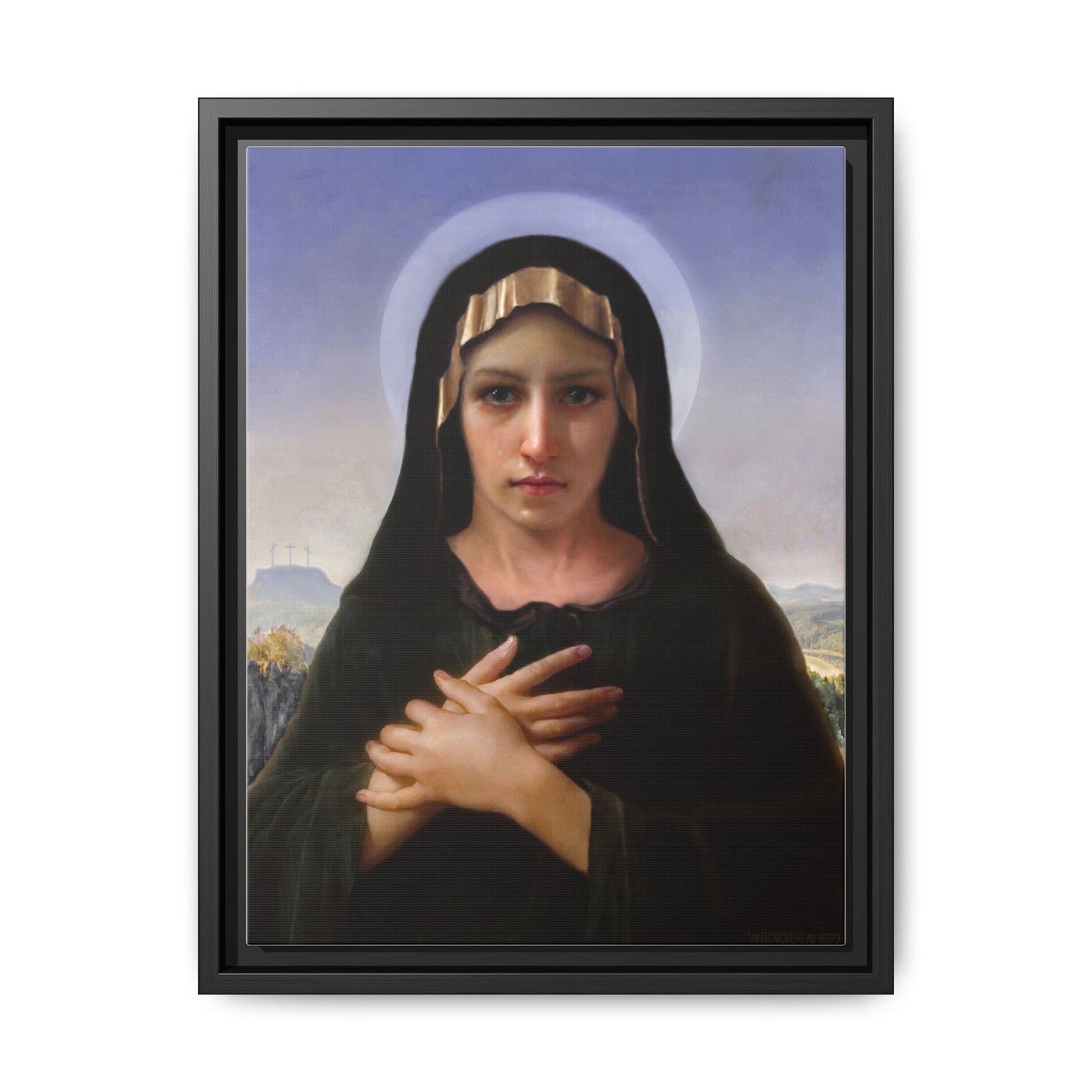 Virgo Solitudinis by William Adolphe Bouguereau Framed Matte Canvas Print