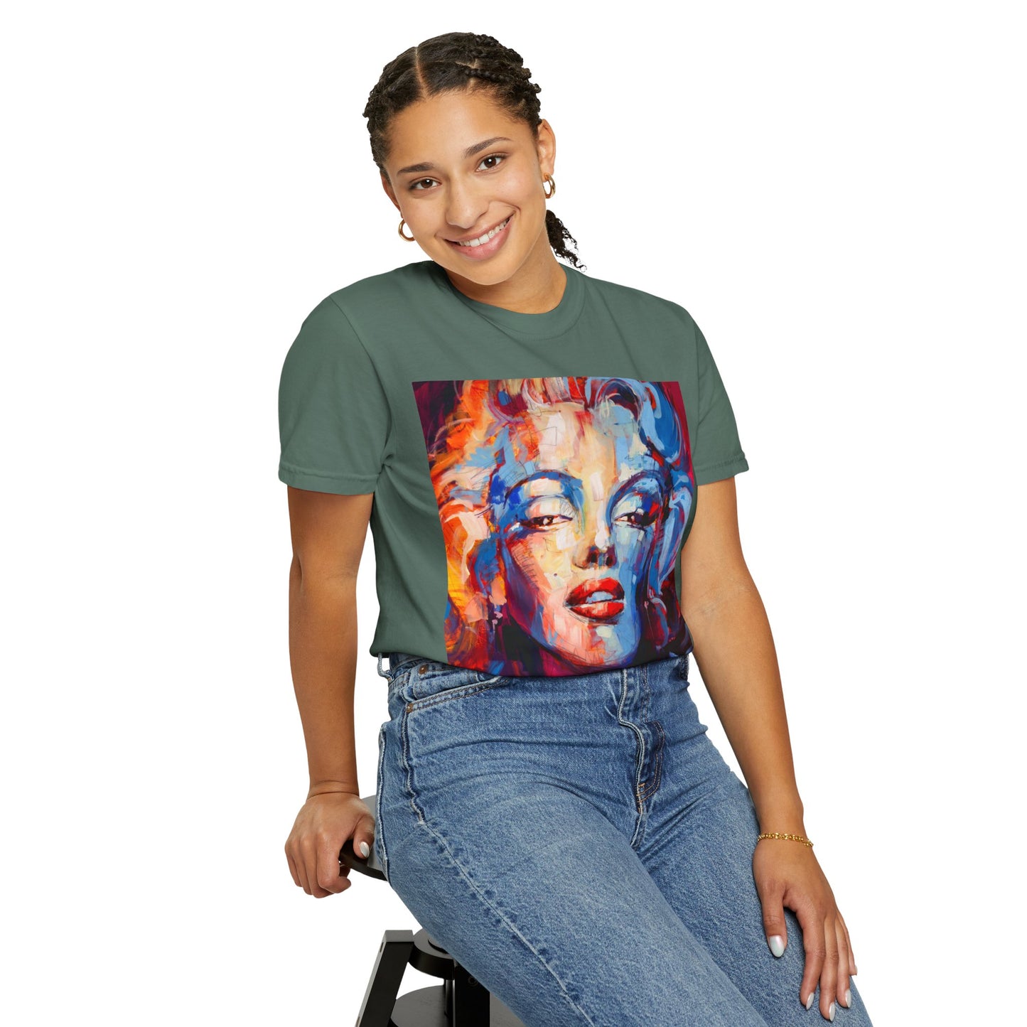 Artistic Pop Portrait T-Shirt — Colorful Marilyn-Inspired Graphic Tee