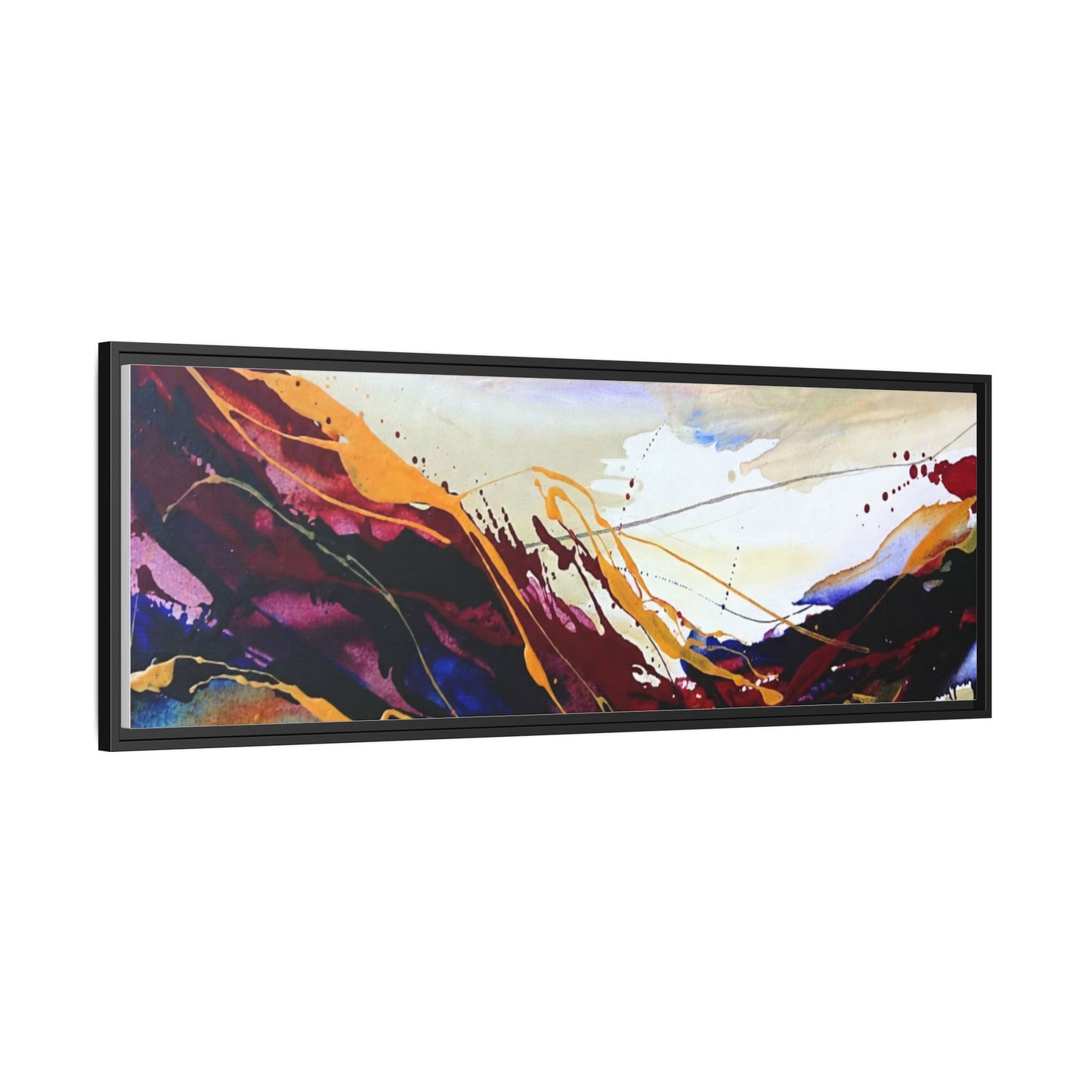 Abstract Flow Matte Canvas Framed Wall Art