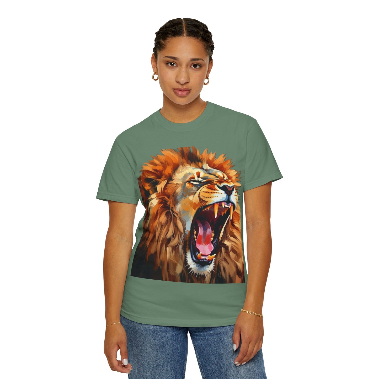 Roaring Lion T-Shirt Bold Wildlife Graphic Tee