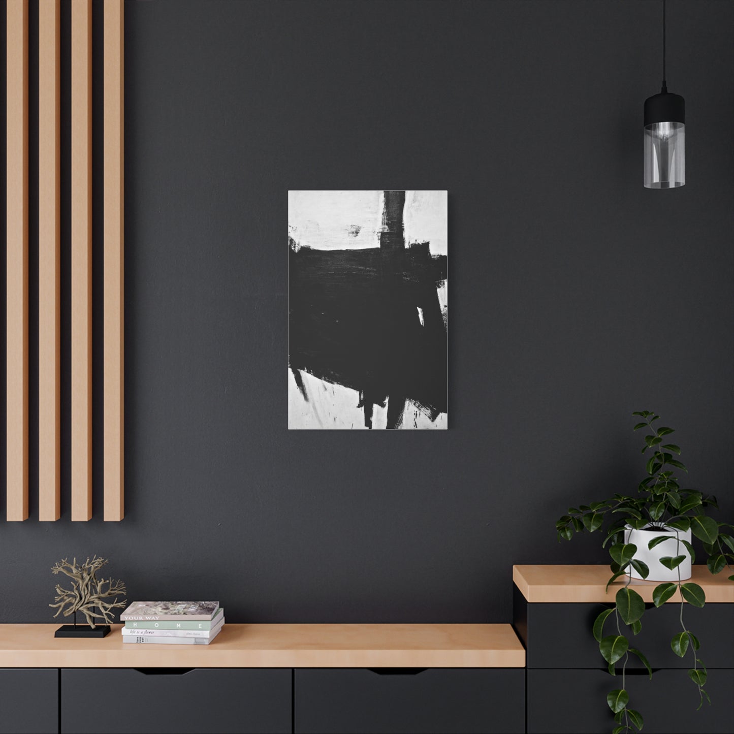 Sabra by Franz Kline Abstract Matte Canvas Wall Art Print