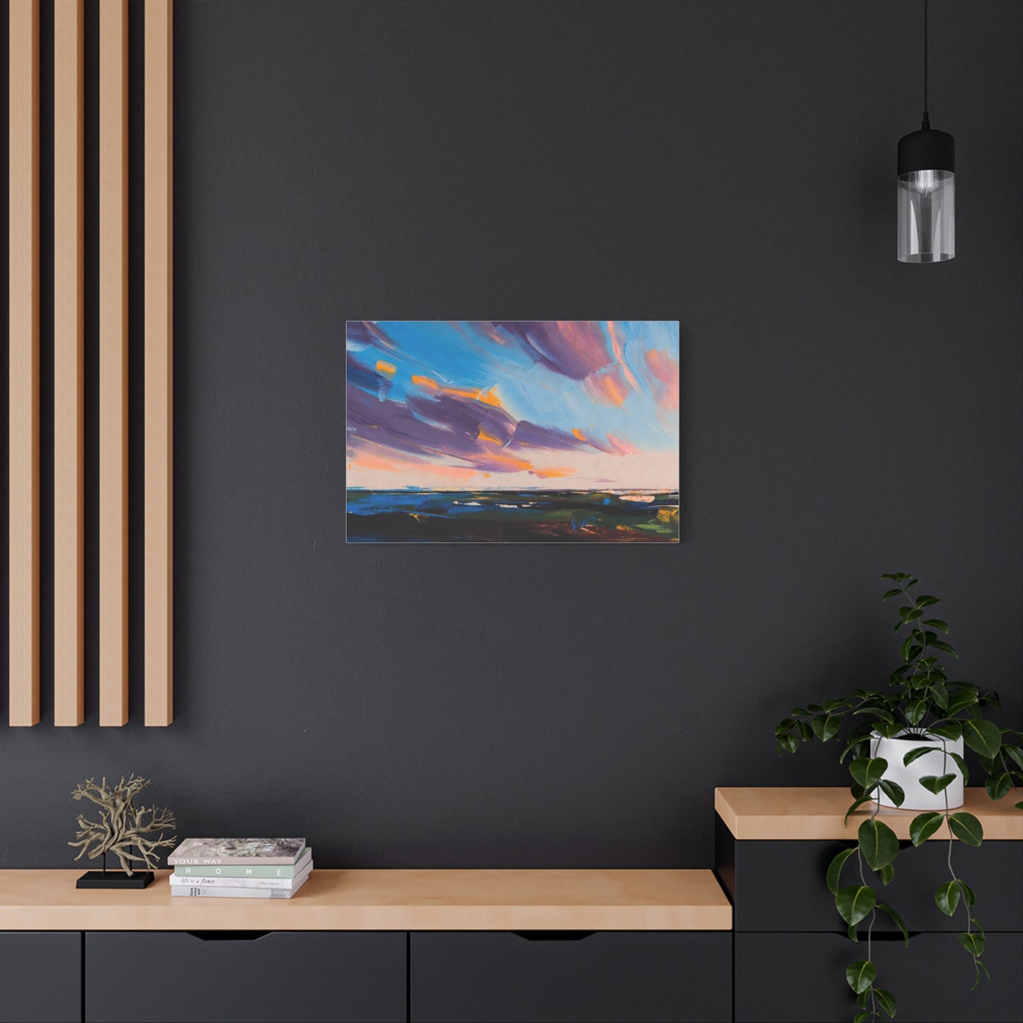Abstract Coastal Sunset Canvas Print — Matte Stretched Wall Art
