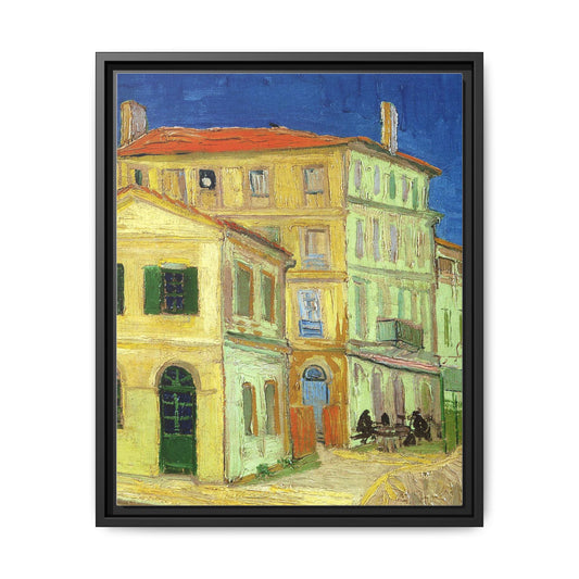 Mediterranean Street Scene Matte Canvas Framed Wall Art
