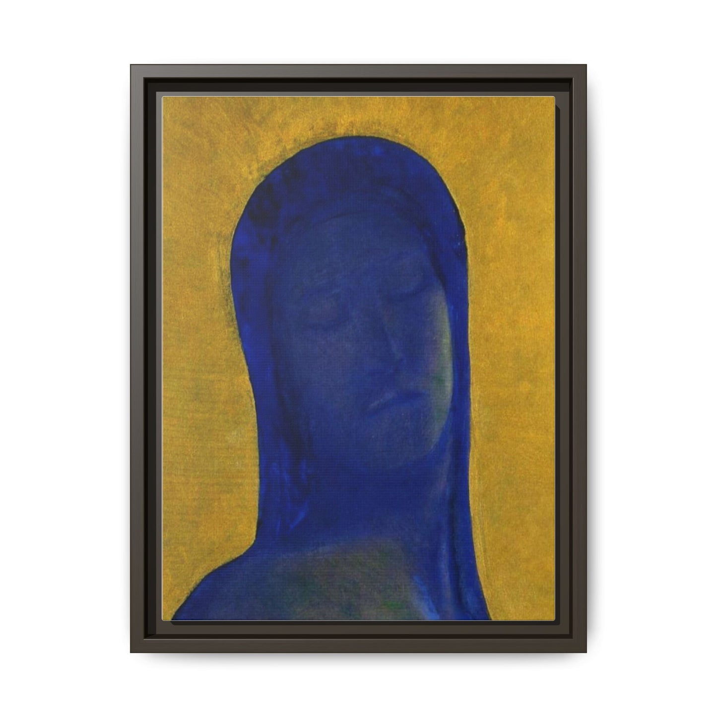 Closed Eyes by Odilon Redon Framed Matte Canvas Wall Art Print