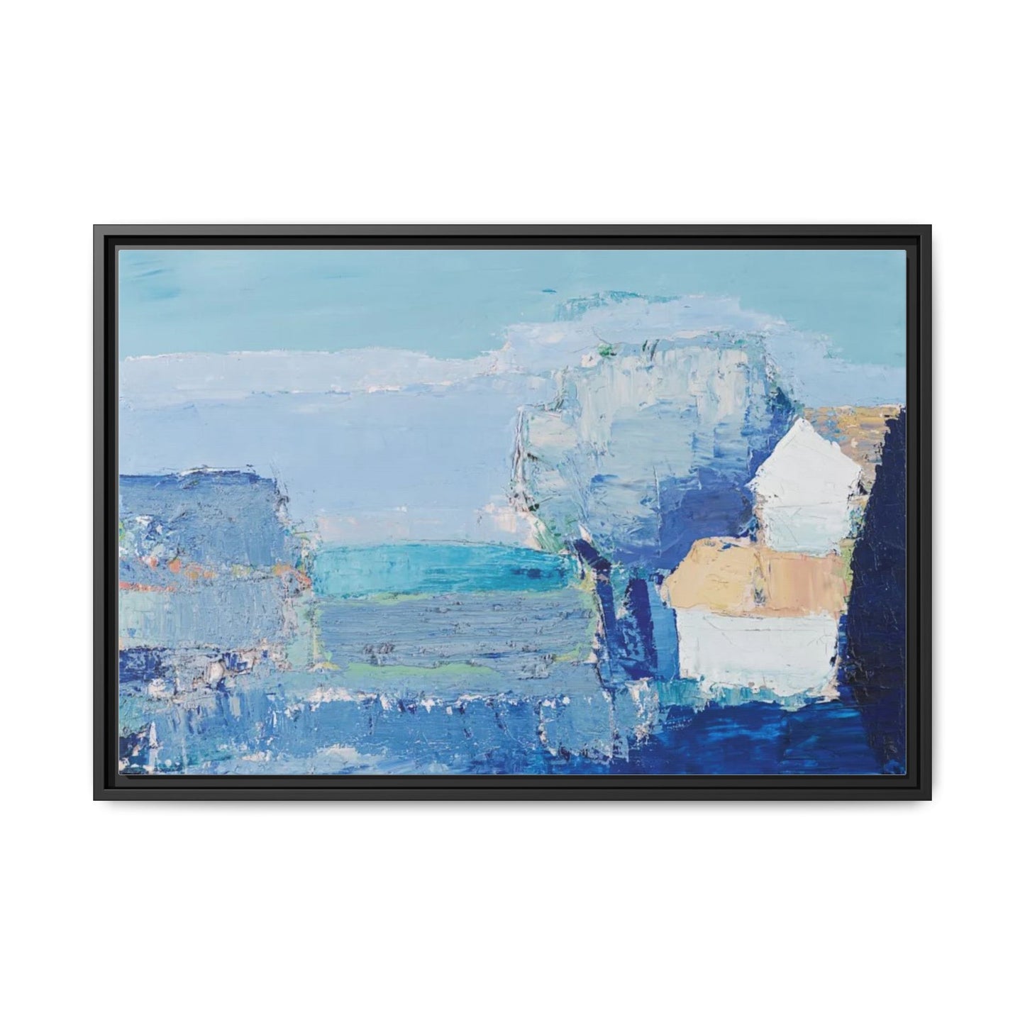 Paysage de Provence by Nicolas de Staël Framed Matte Canvas Seascape Wall Art Print