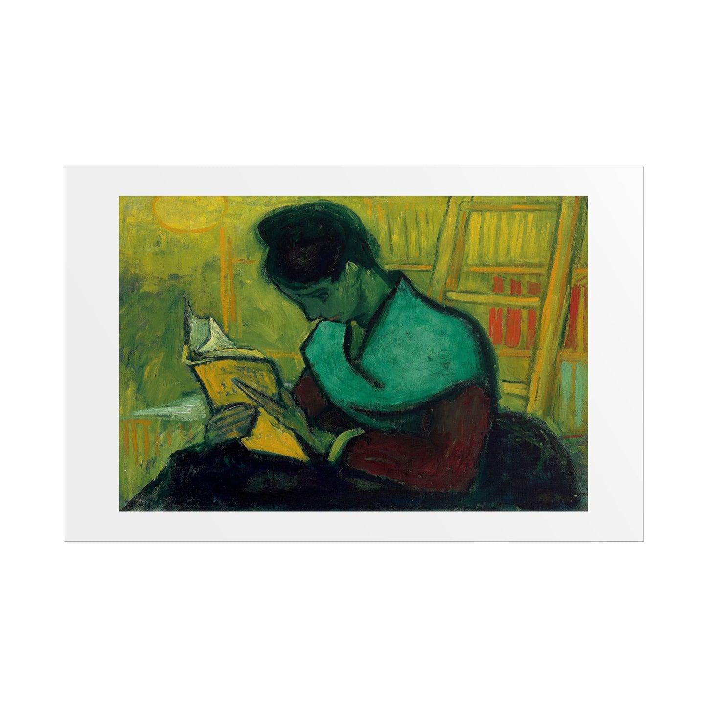 Une liseuse de romans by Vincent Van Gogh Wall Art Print