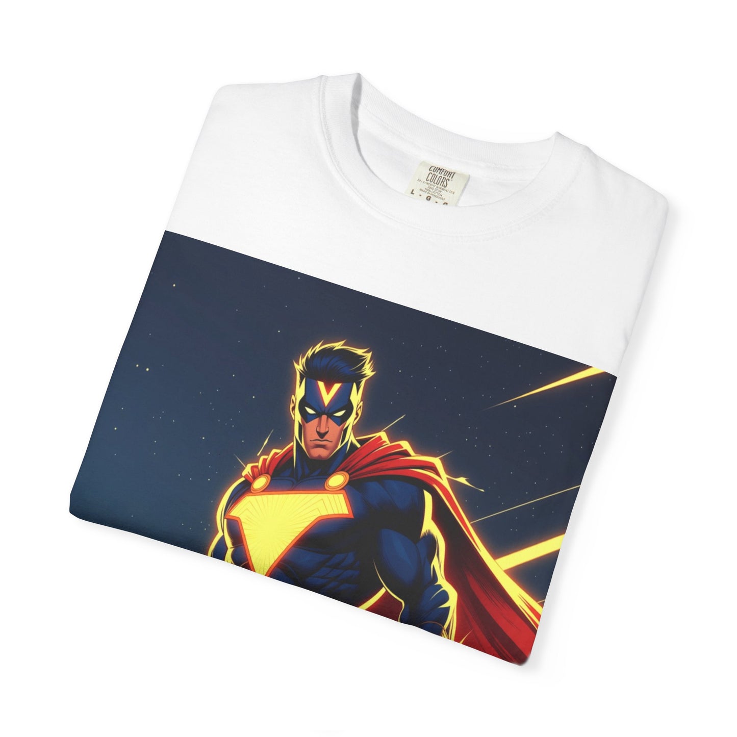 Superhero Graphic T-Shirt – Bold Cape Hero Design