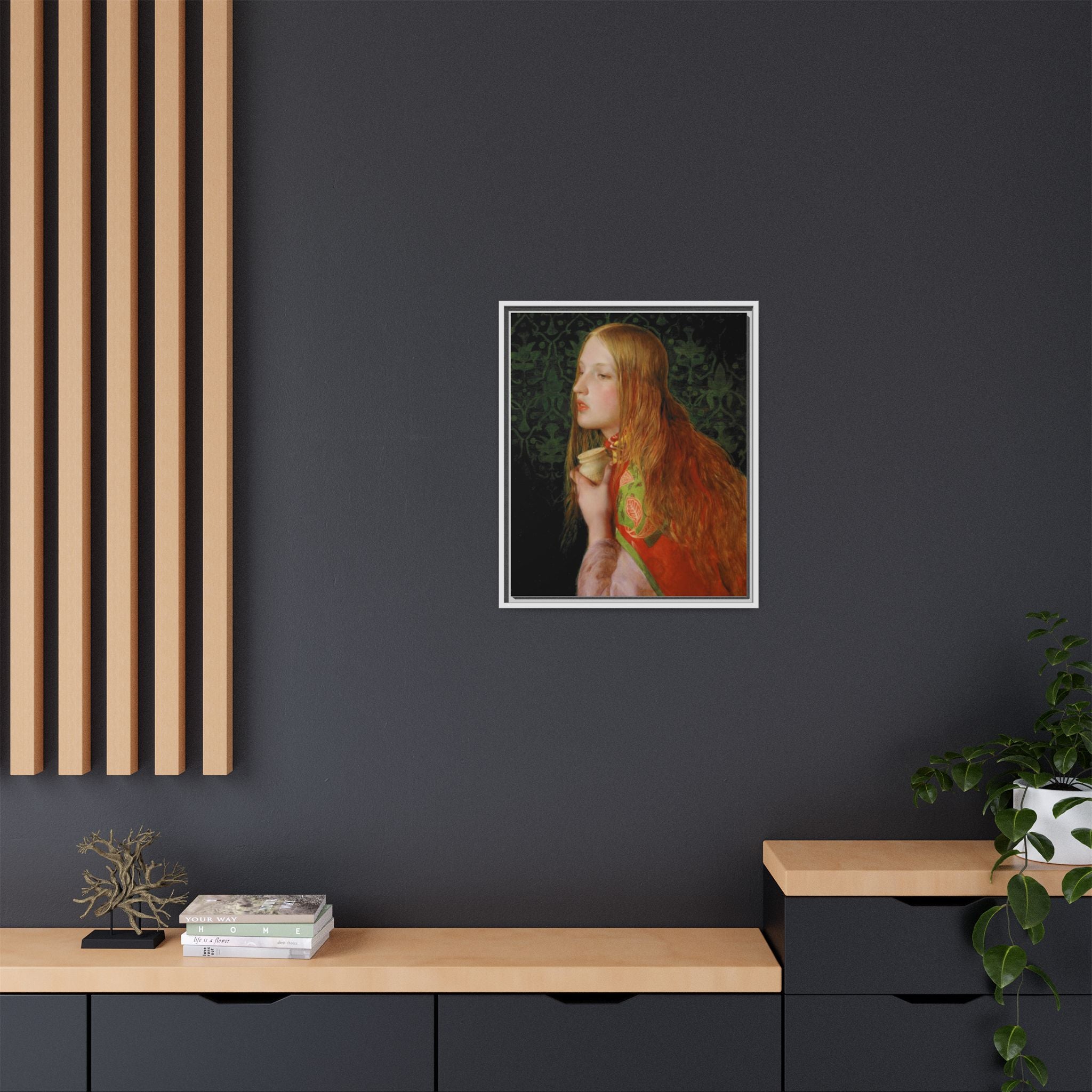 Mariya Magdalena by Frederick Sandys Framed Matte Canvas Wall Art Print