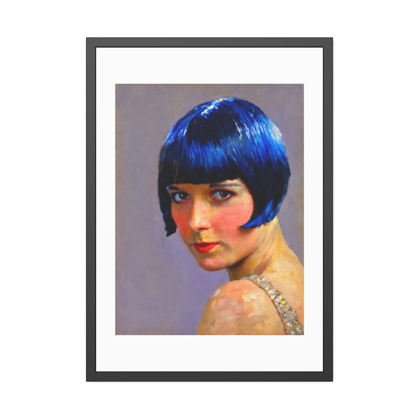 Blue Bob Portrait Framed Poster