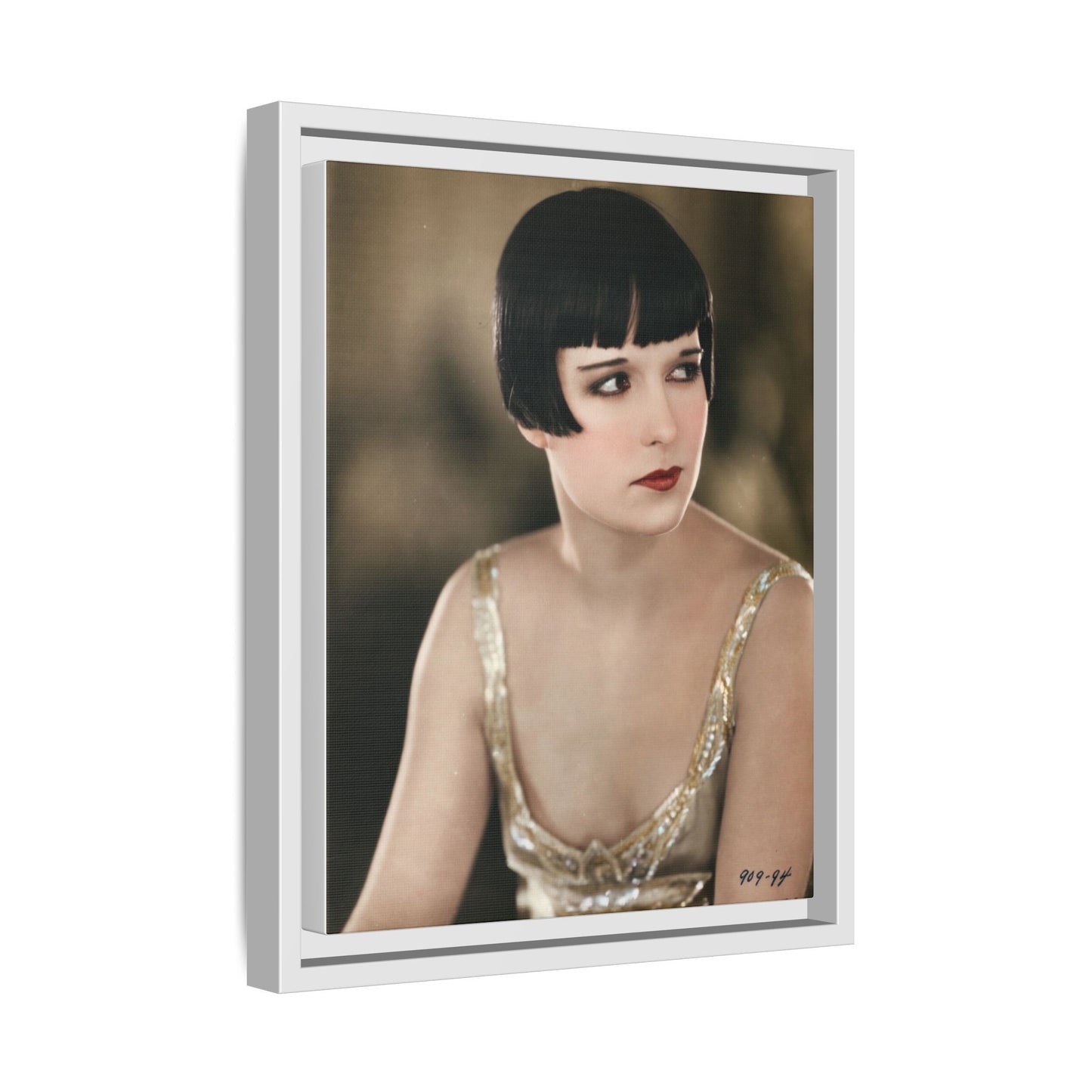 Vintage Louise Brooks Portrait Matte Canvas Framed Wall Art