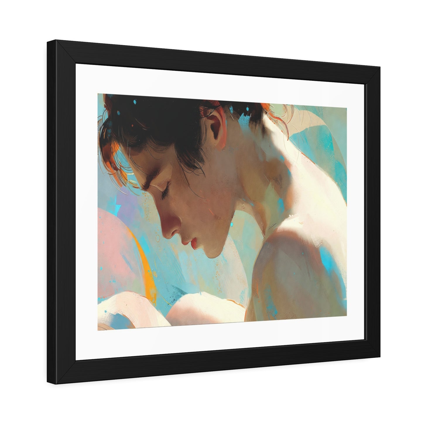 Framed Art Poster — Serene Portrait Print for Home Decor