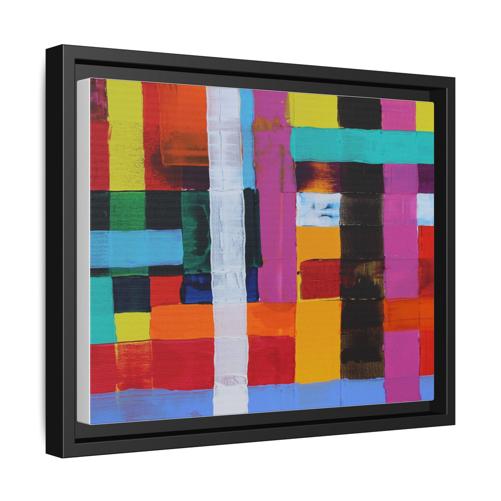 Farbfeld Malerei (Acryl) by Unknown Artist Matte Framed Canvas Wall Art Print