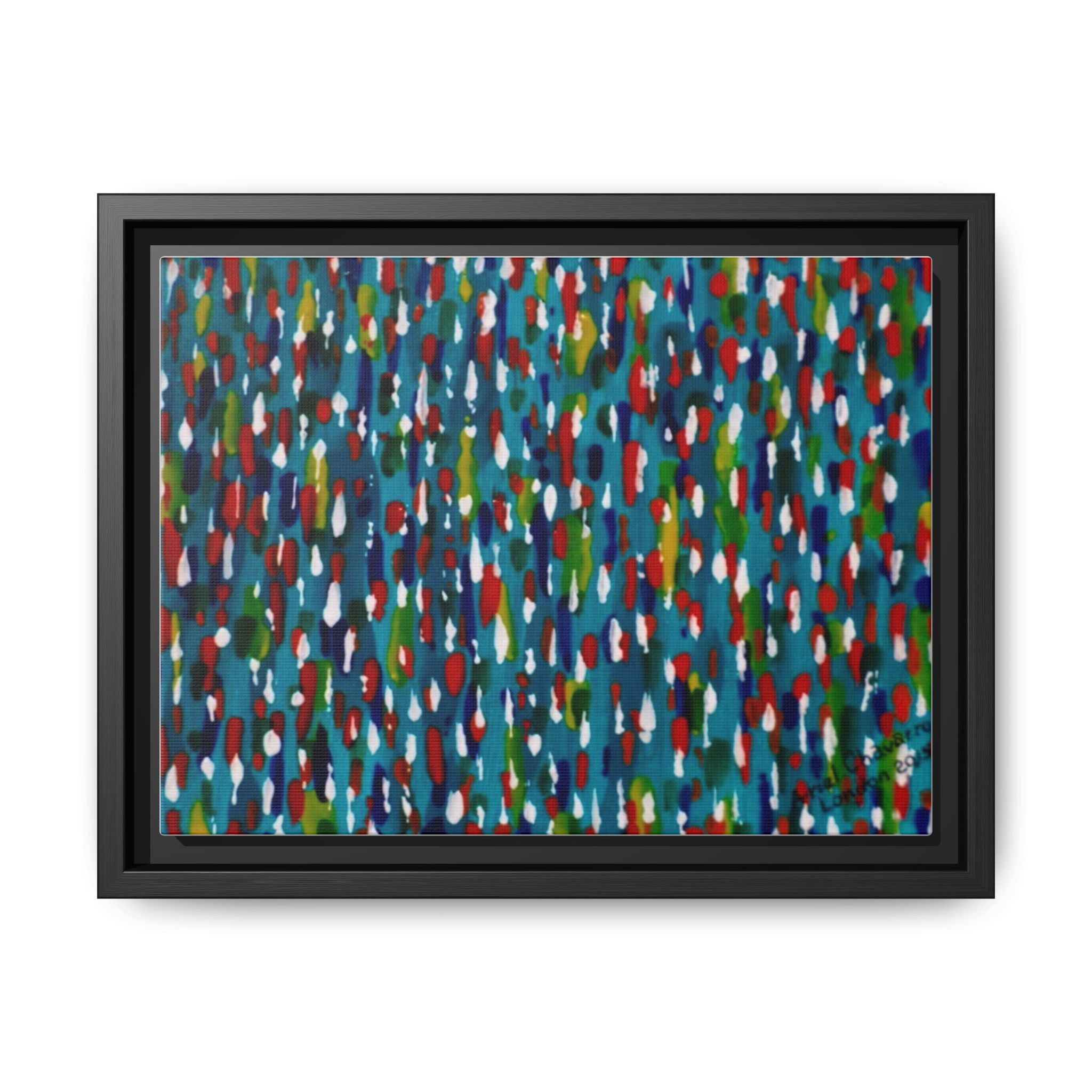 Colours Of The Soul Reflecting On Water by Ariel Chavarro Avila Matte Canvas Framed Art