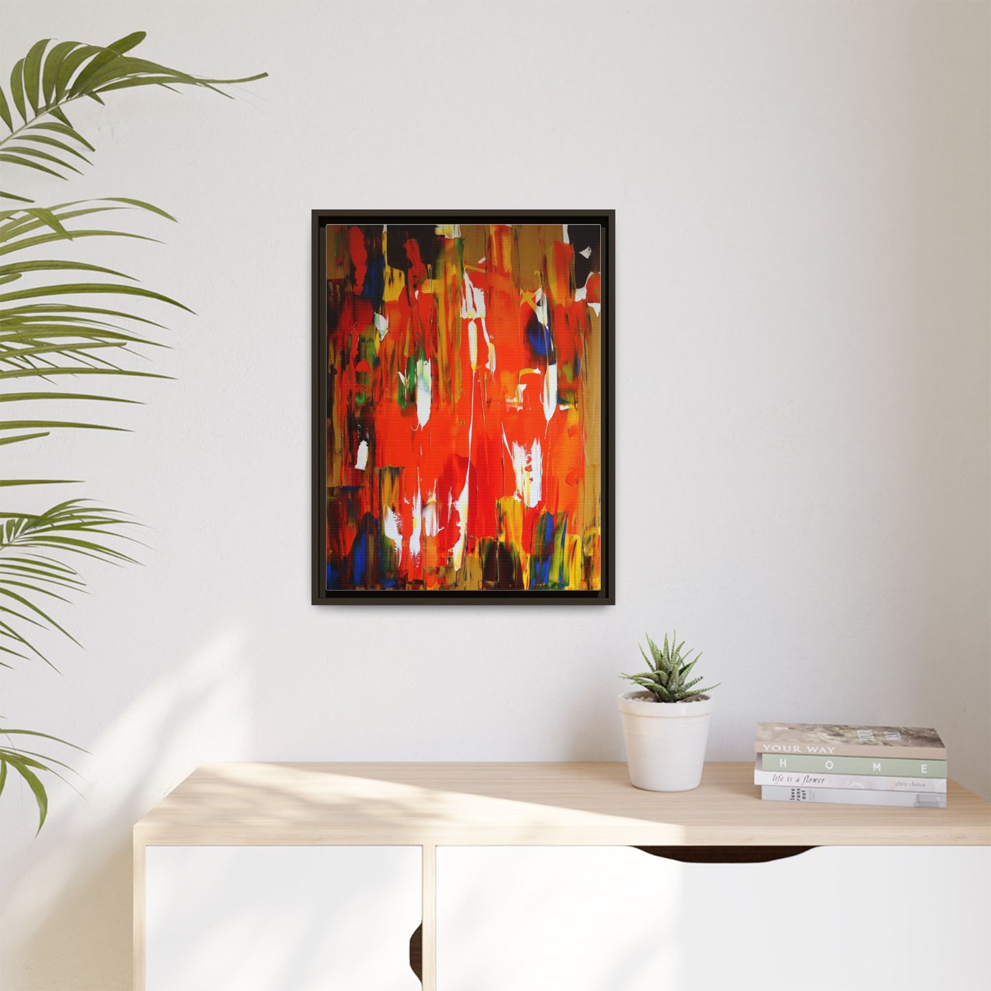 Burn baby burn by Norman Barrett Framed Matte Canvas Wall Art