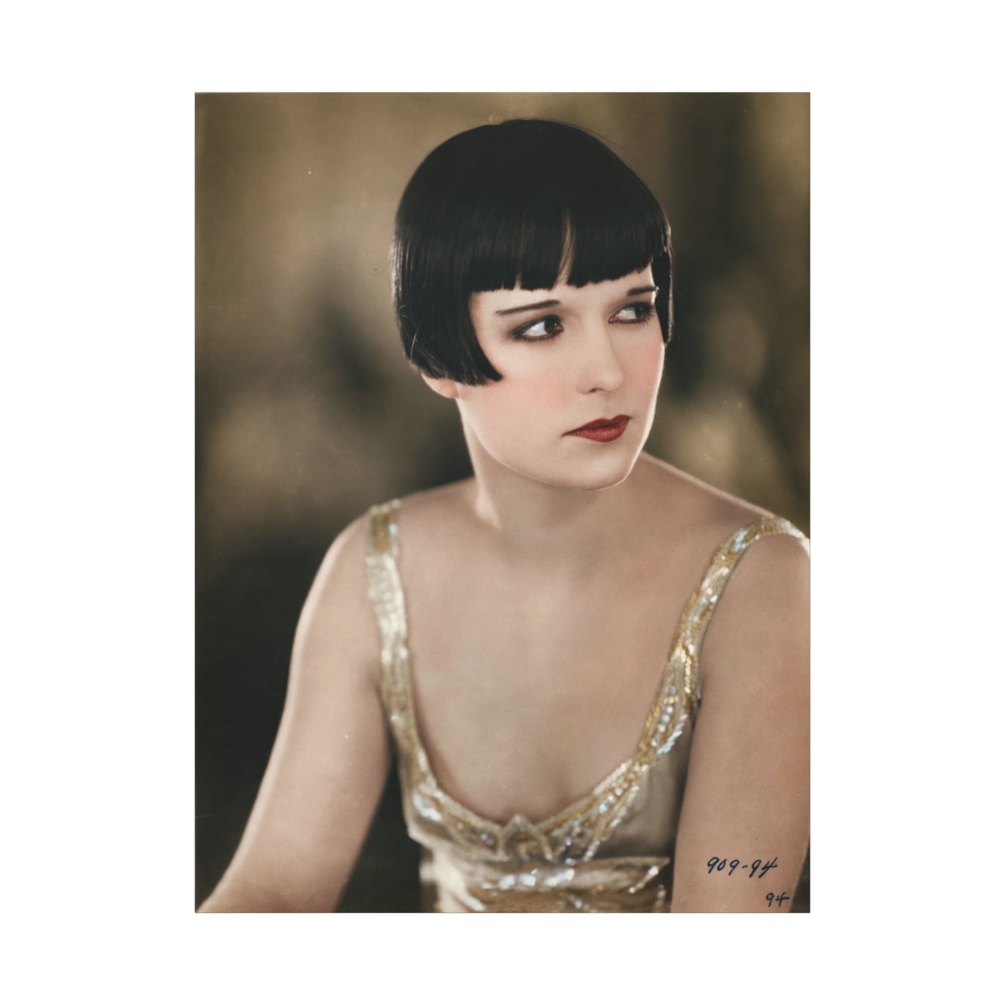 Vintage 1920s Louise Brooks Portrait Matte Canvas Print — Stretched Wall Art