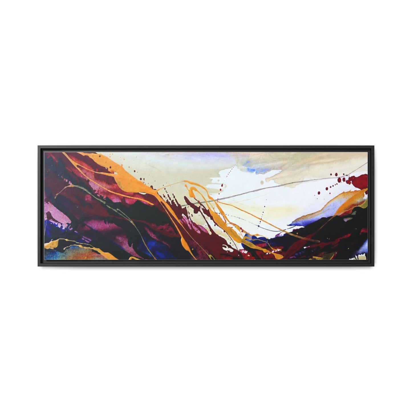Abstract Flow Matte Canvas Framed Wall Art
