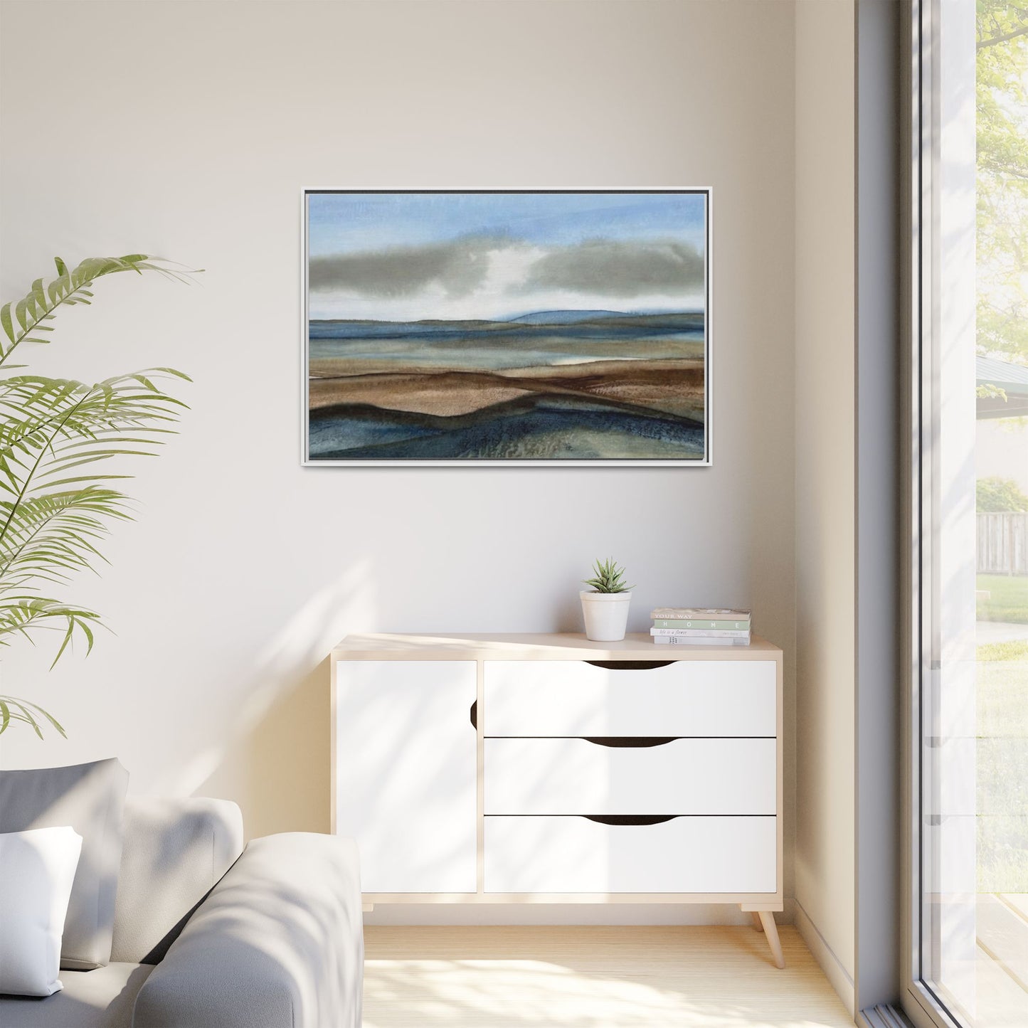 Matte Canvas Landscape, Framed (Multi-color)