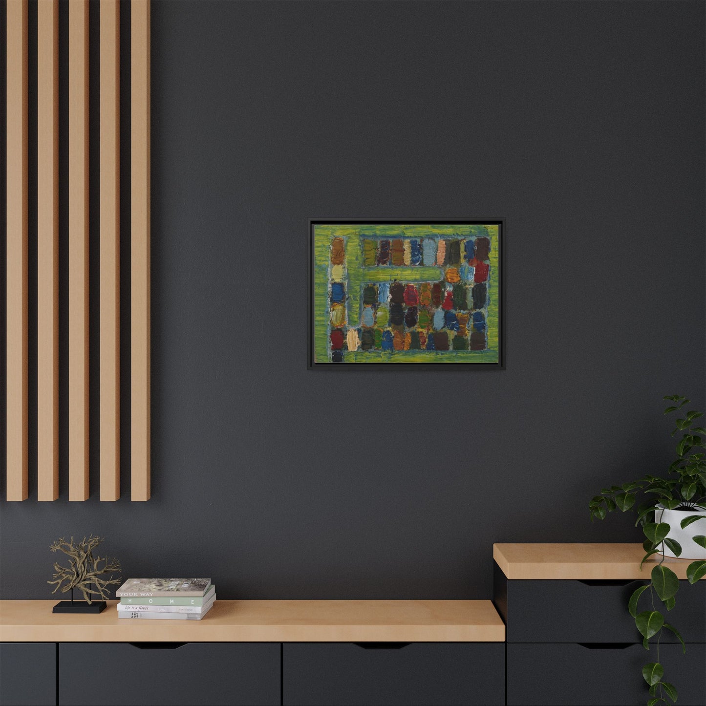 JMC-1970-3 by Jean-Michel Coulon Matte Canvas Framed Wall Art Print
