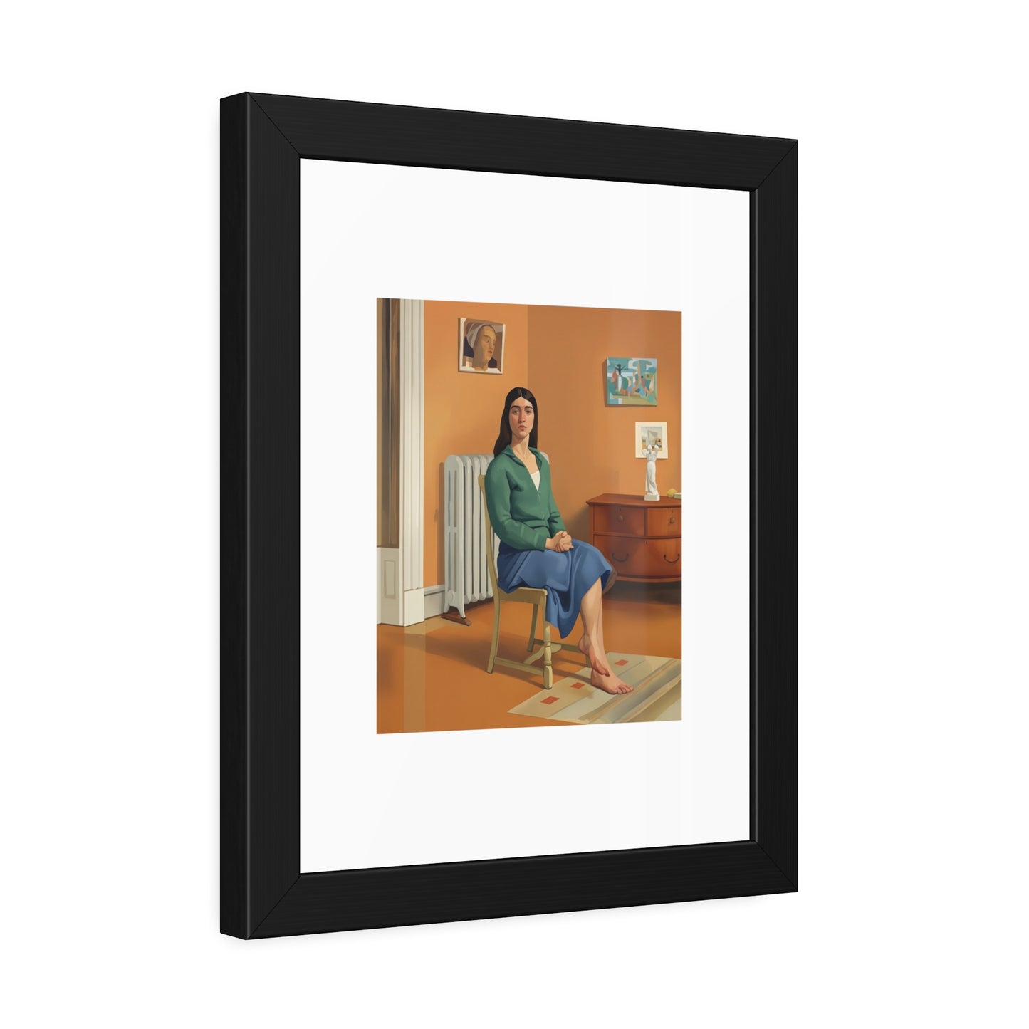 Framed Art Print — Contemporary Figurative Portrait Poster