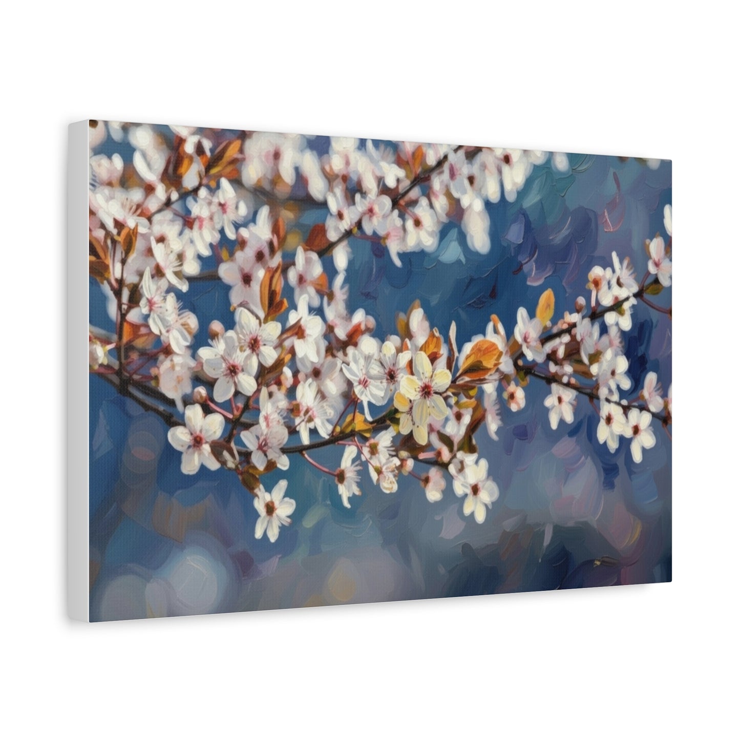 Cherry Blossom Branch Matte Canvas Wall Art — Spring Floral Print