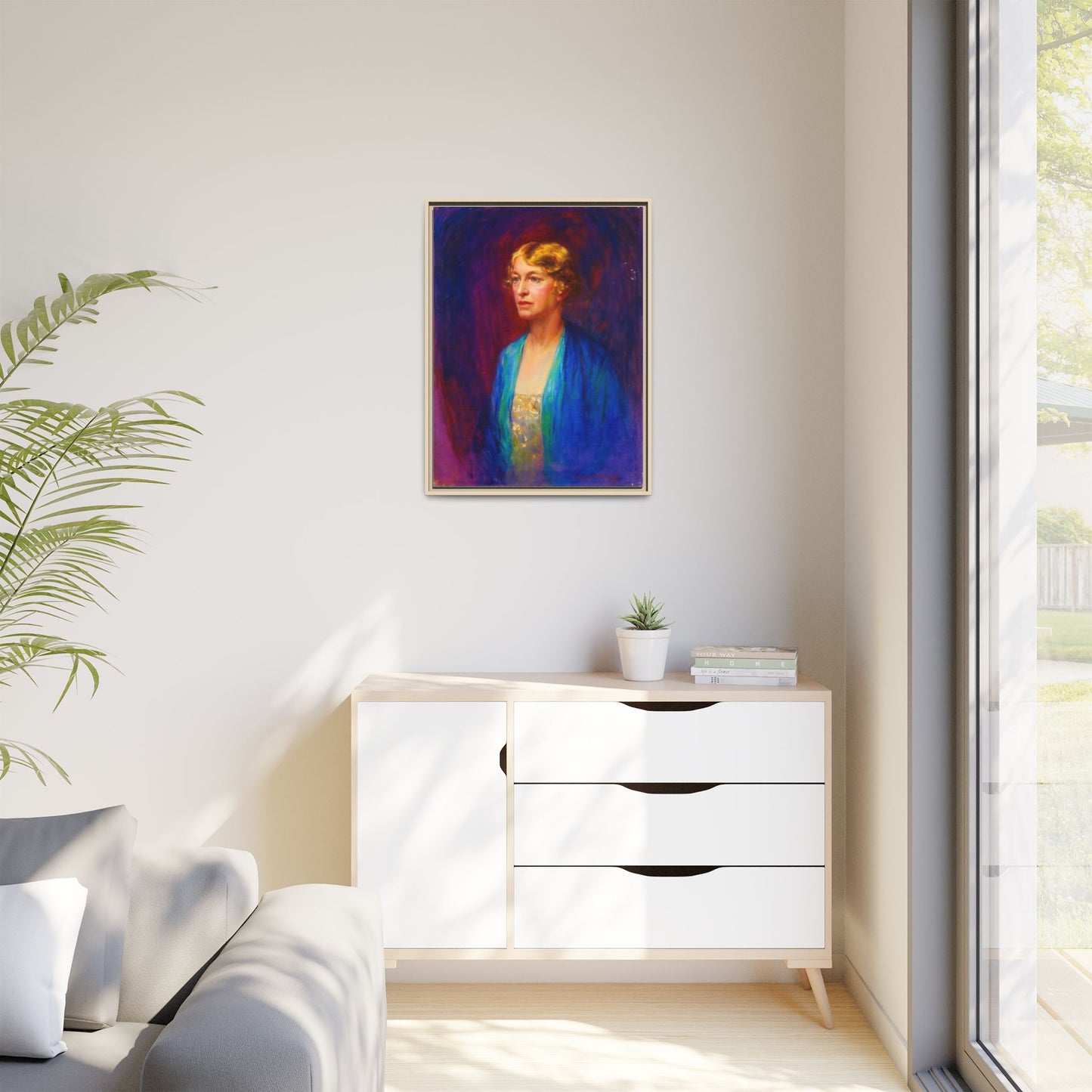 Matte Canvas Portrait , Framed (Multi-color)