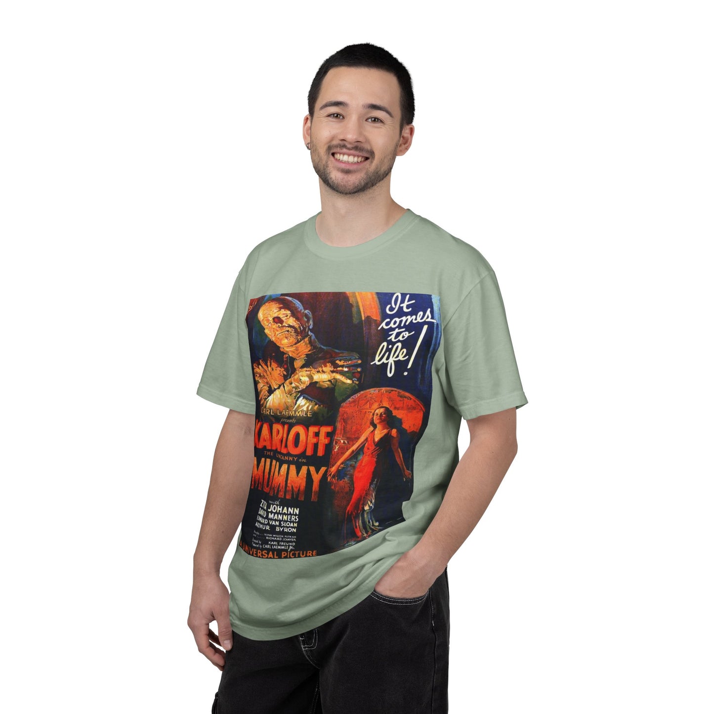 Mummy Movie Poster T‑Shirt — Vintage Karloff Horror Graphic Tee