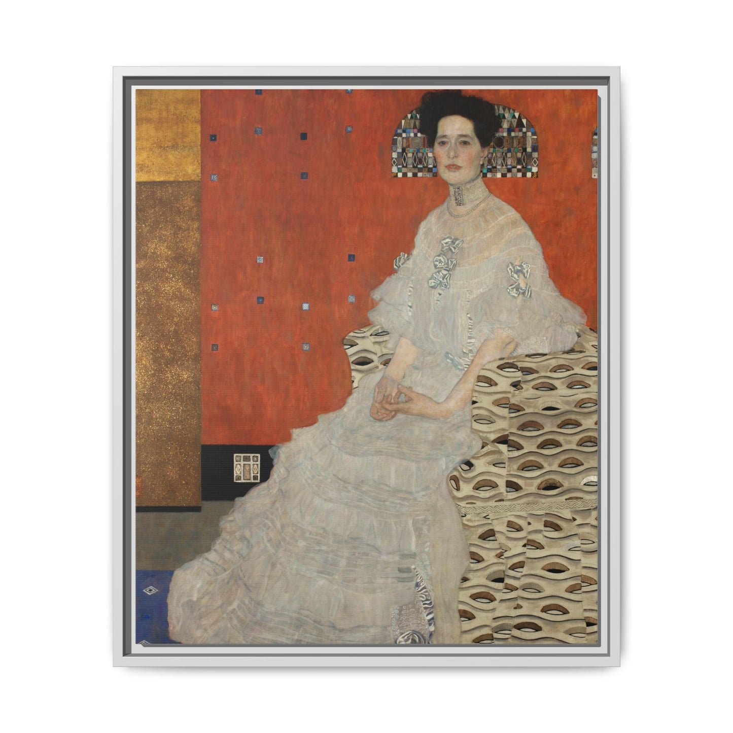 Fritza Riedler by Gustav Klimt Framed Matte Canvas Wall Art Print