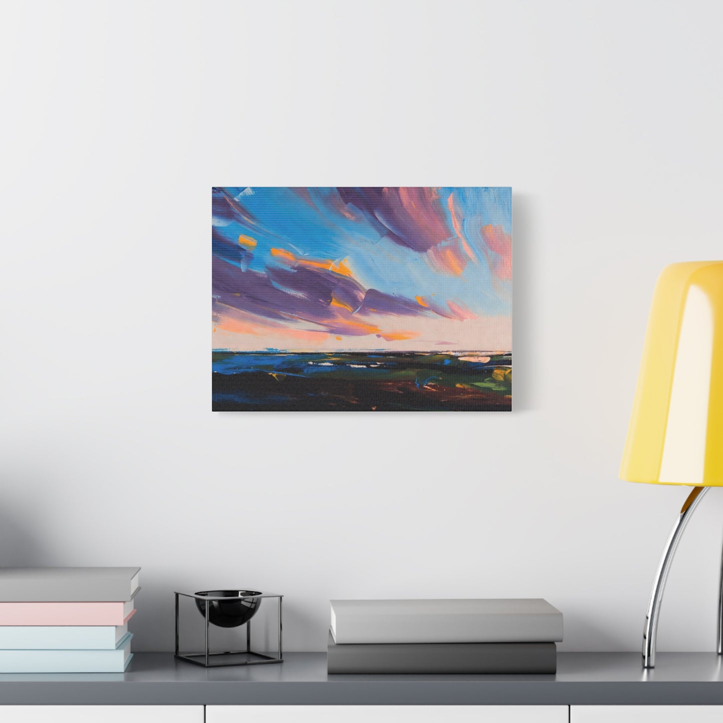 Abstract Coastal Sunset Canvas Print — Matte Stretched Wall Art