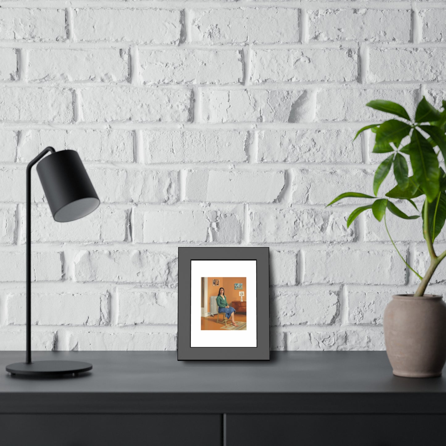 Framed Art Print — Contemporary Figurative Portrait Poster