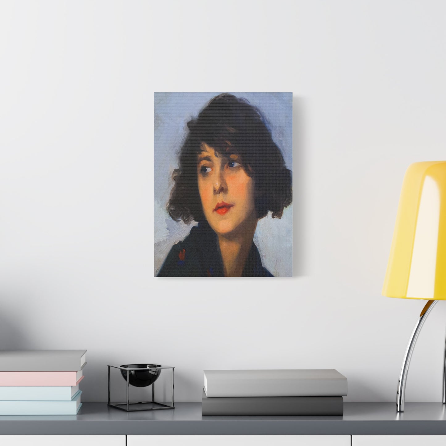 Mulher do chale verde (cropped) by Cyprien Eugene Boulet Matte Canvas Print — Stretched Wall Art