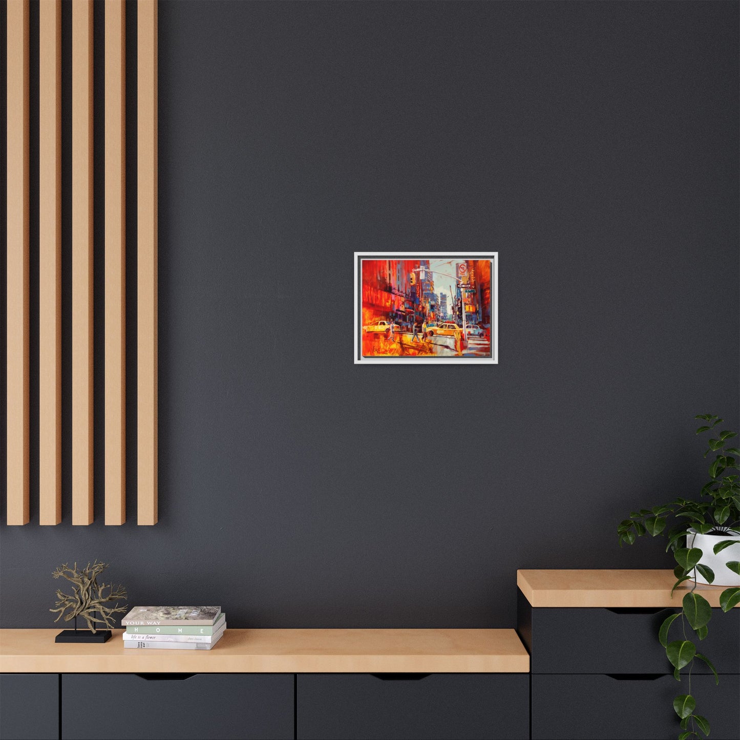 New York 7th AV attributed to Voke Framed Matte Canvas – Art Print