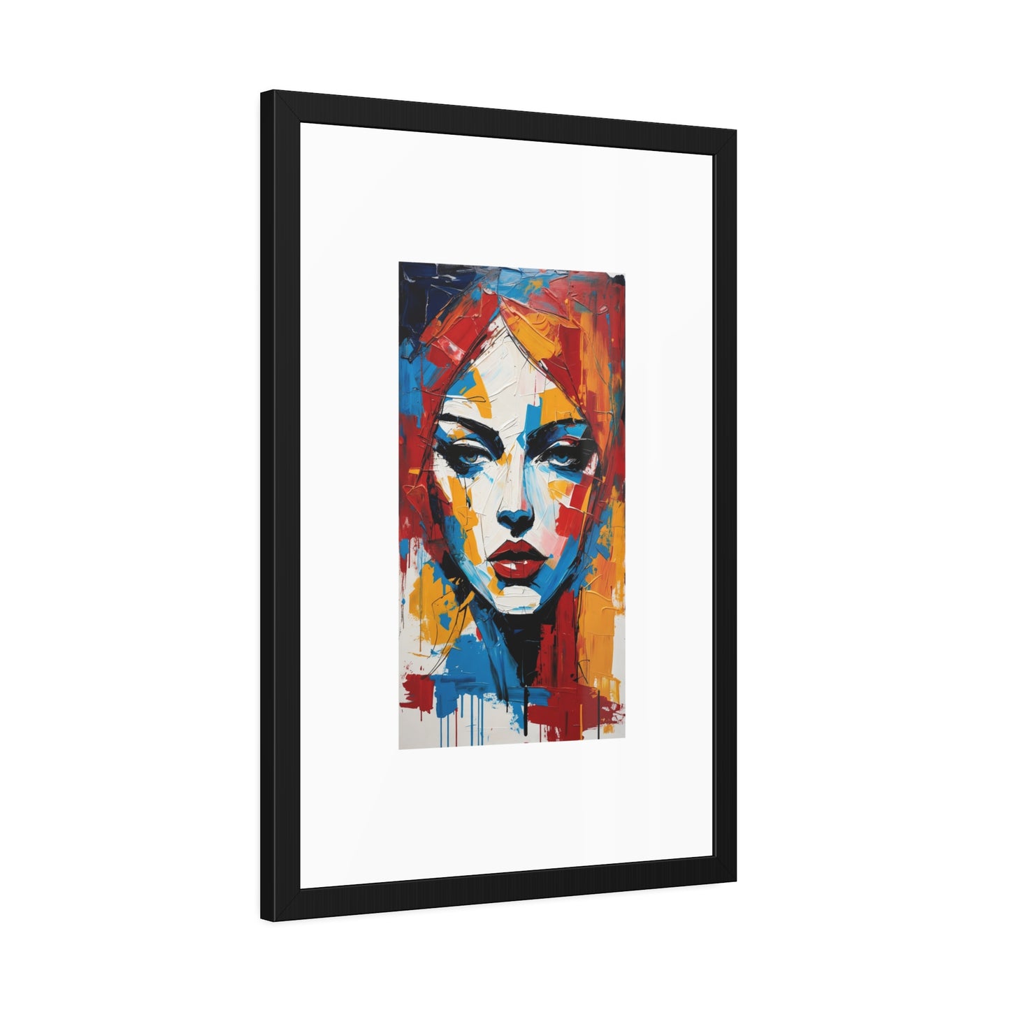 Framed Abstract Portrait of a Woman Print