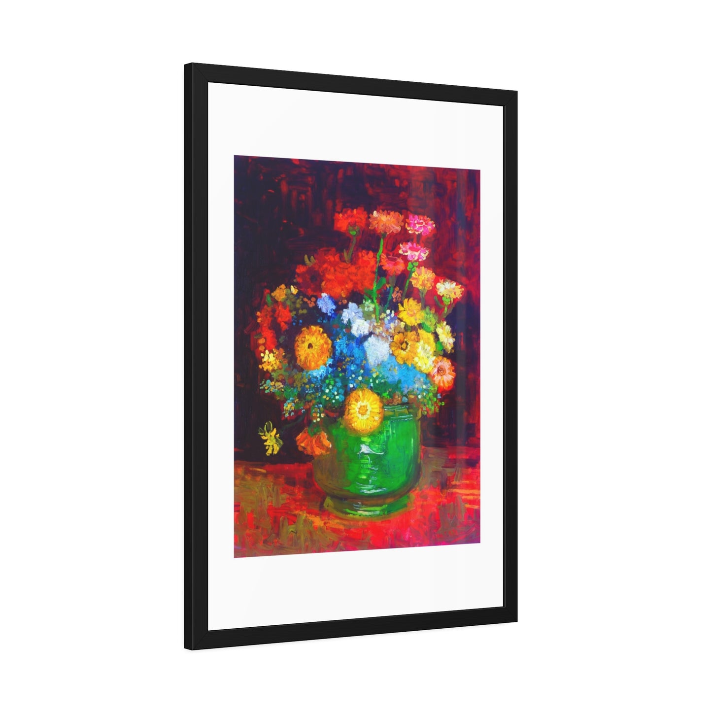 Framed Floral Poster — Colorful Bouquet Art Print