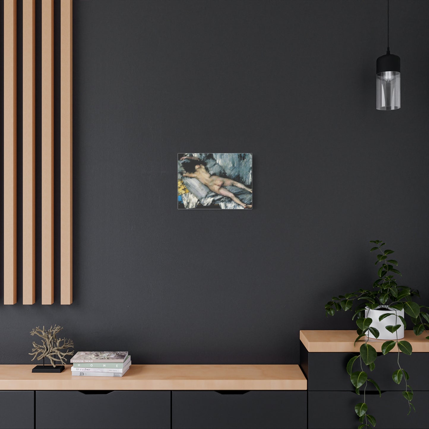 Nude in the Studio by János Vaszary Matte Stretched Canvas: Wall Art Poster