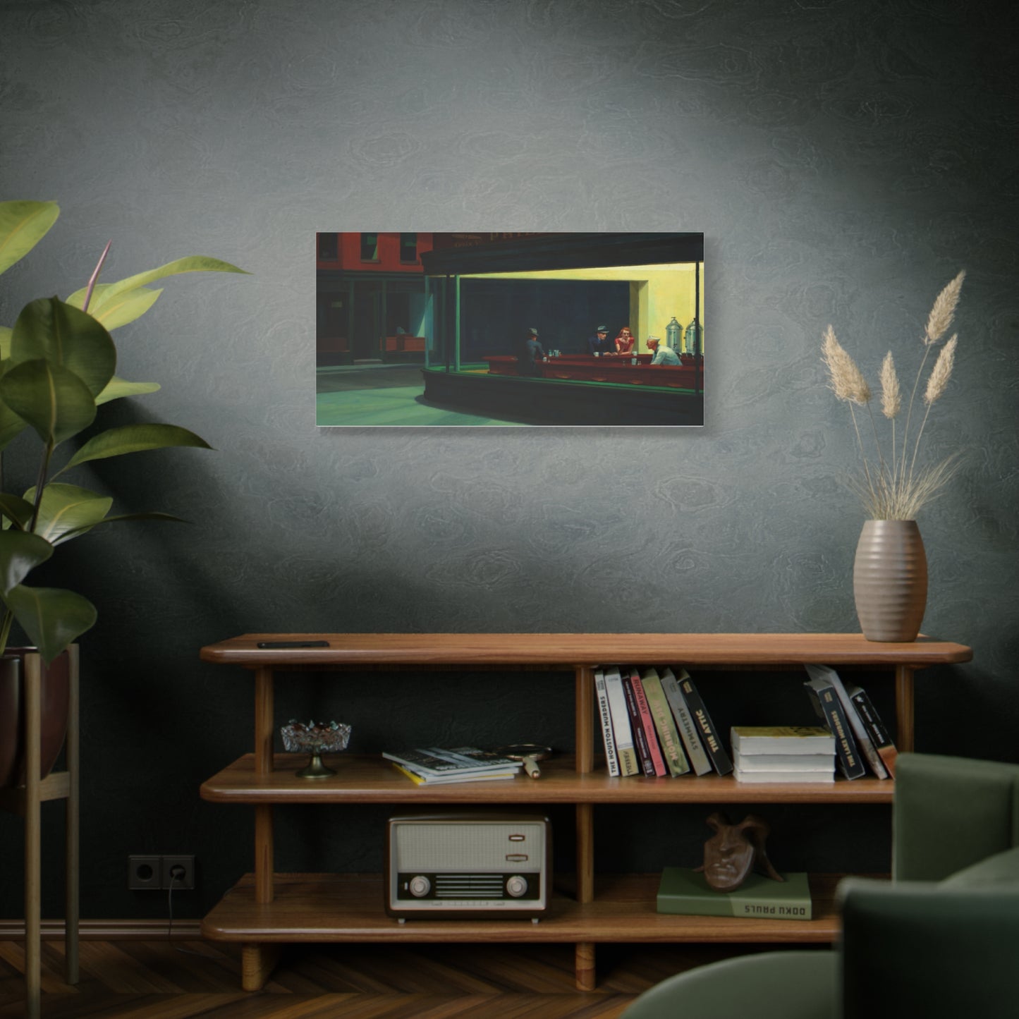 Nighthawks by Edward Hopper Matte Stretched Canvas Wall Art Print