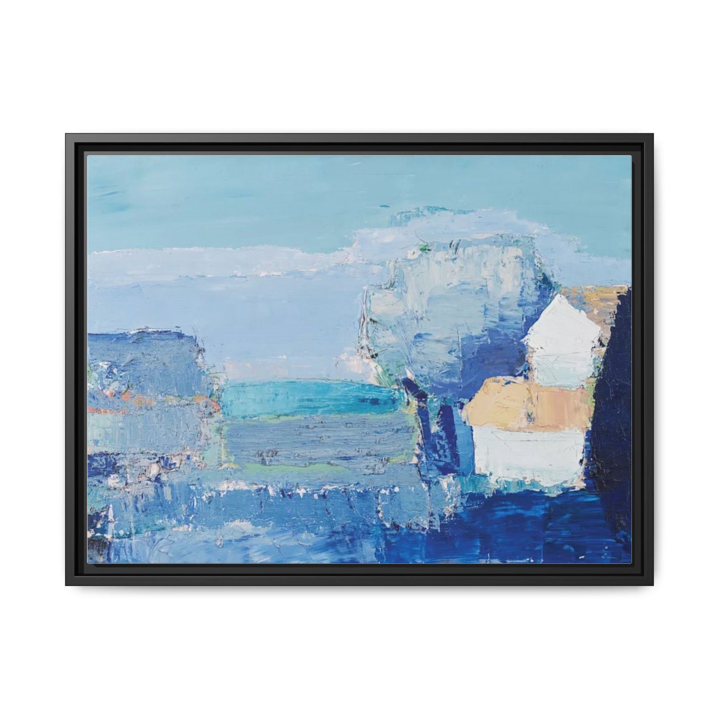 Paysage de Provence by Nicolas de Staël Framed Matte Canvas Seascape Wall Art Print
