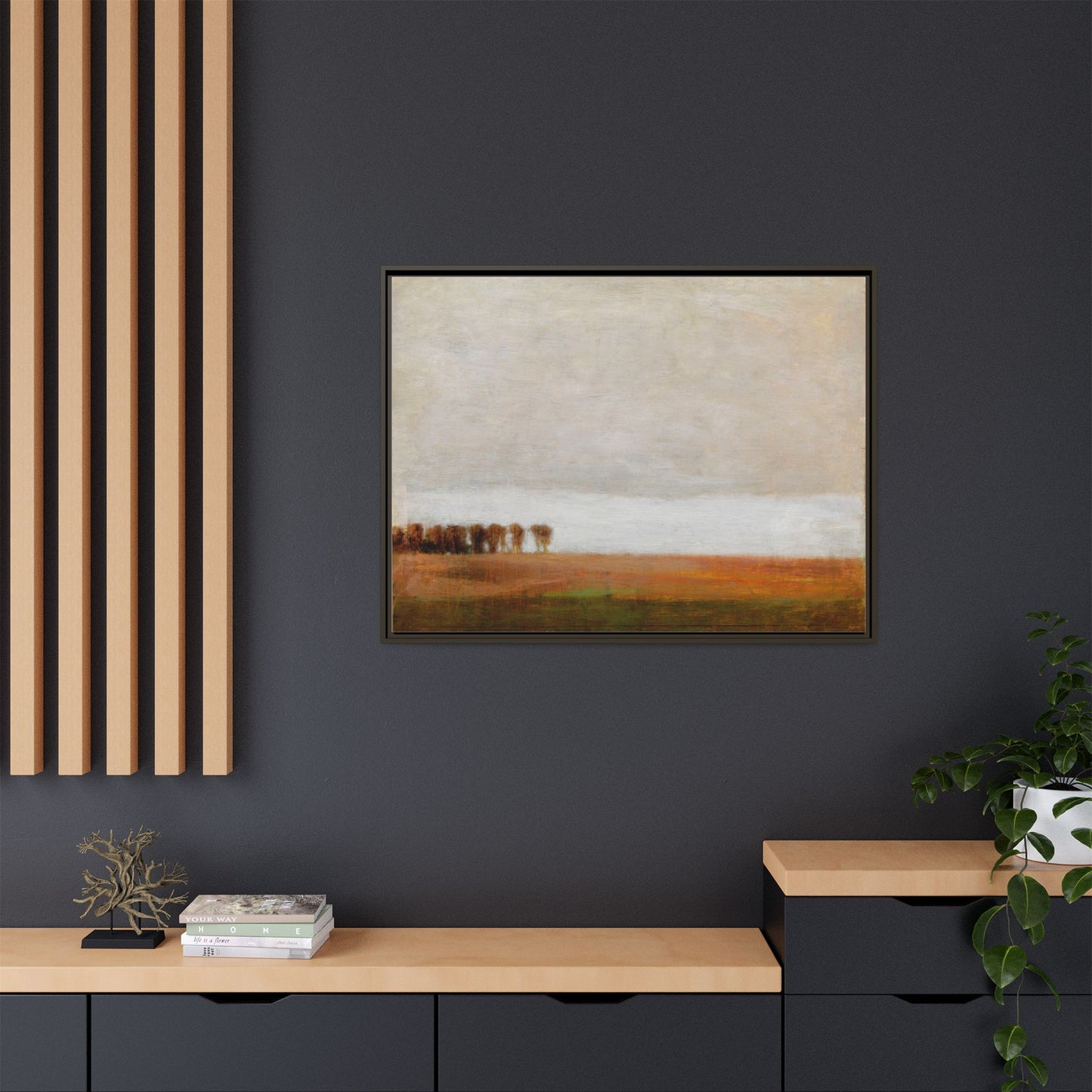 View of Jaegersborg Allé, North of Copenhagen by Vilhelm Hammershøi Framed Matte Canvas Wall Art Print