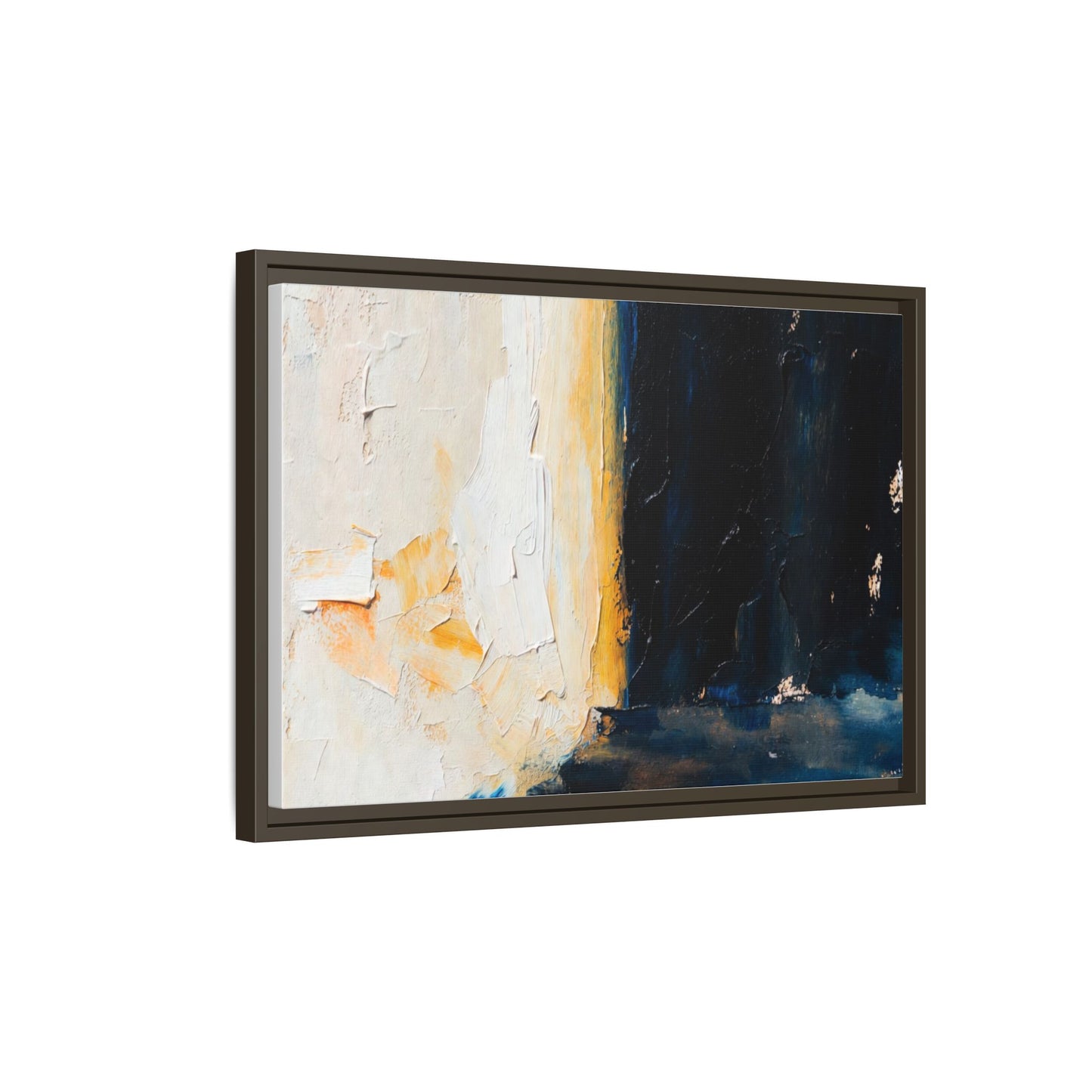 Abstract Coastal Texture Framed Canvas Art — Matte Multi-Color Wall Print
