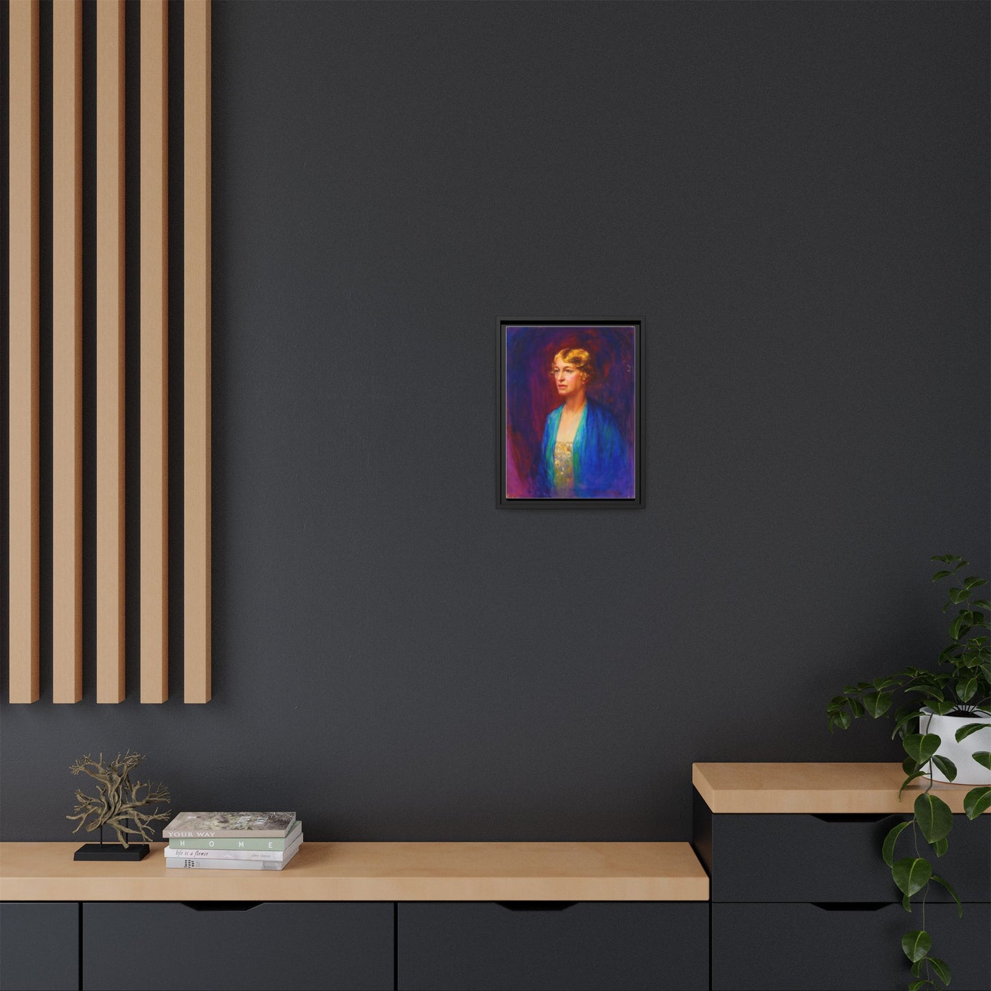 Matte Canvas Portrait , Framed (Multi-color)