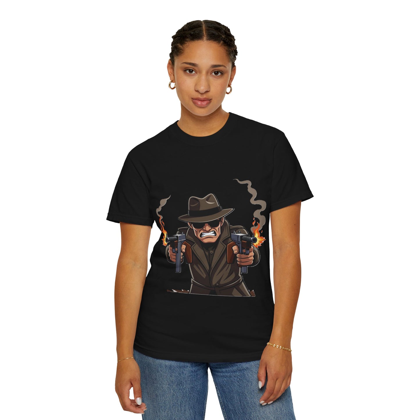 Vintage Gangster Shooter T-Shirt – Retro Mobster Graphic Tee