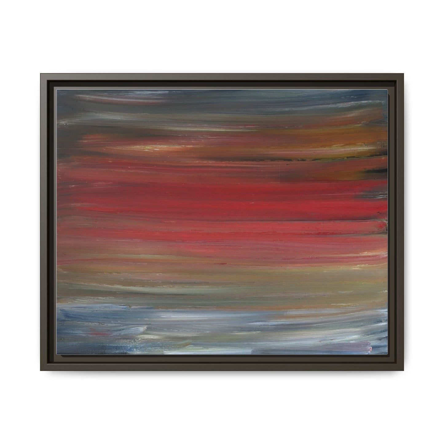 Misty morning by Norman Barrett Framed Matte Canvas Wall Art
