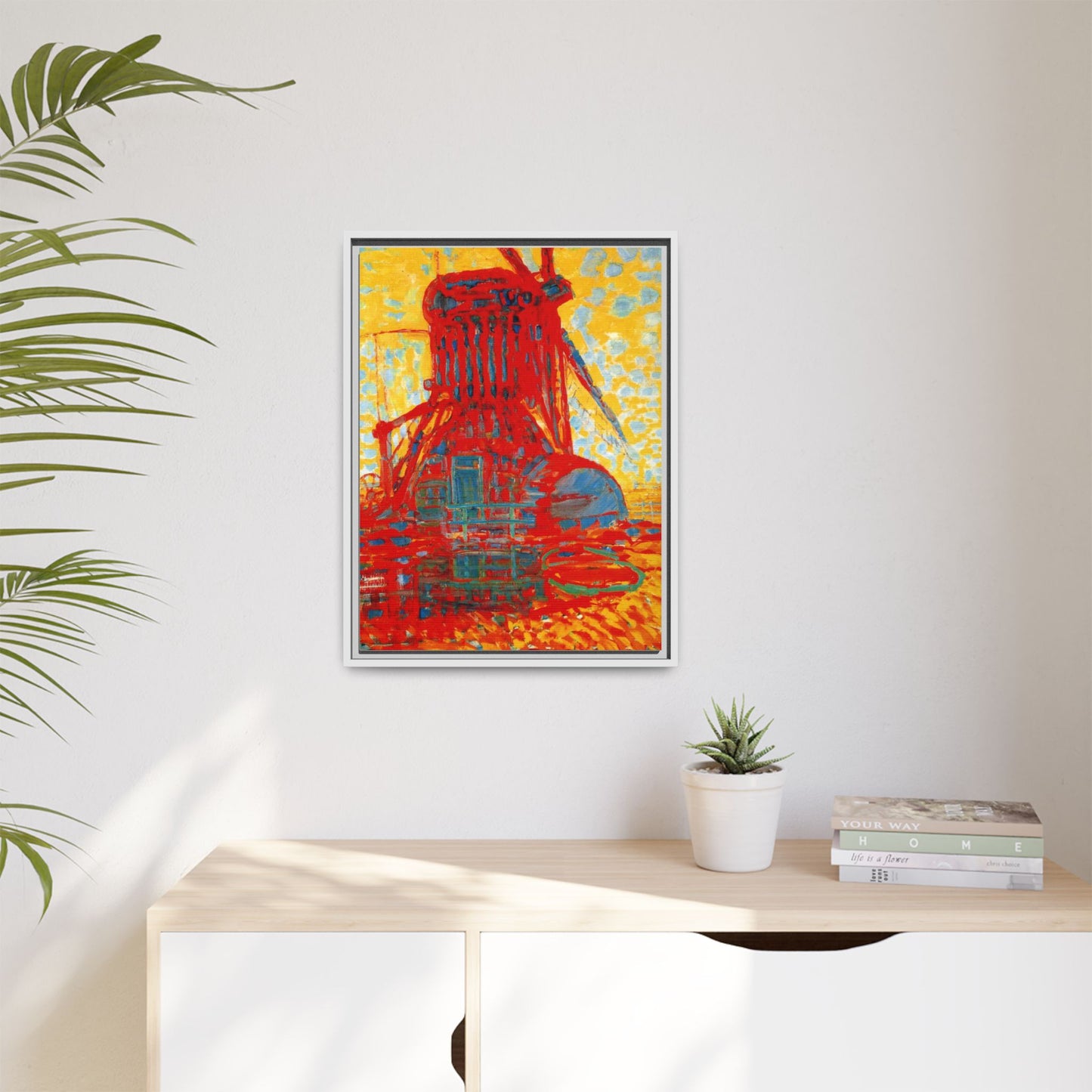 Mill by Sunlight by Piet Mondrian Matte Framed Canvas Wall Art Print