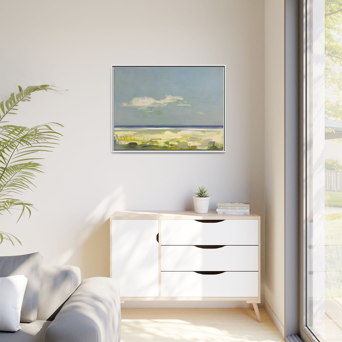 Coastal Calm Matte Canvas Framed Wall Art