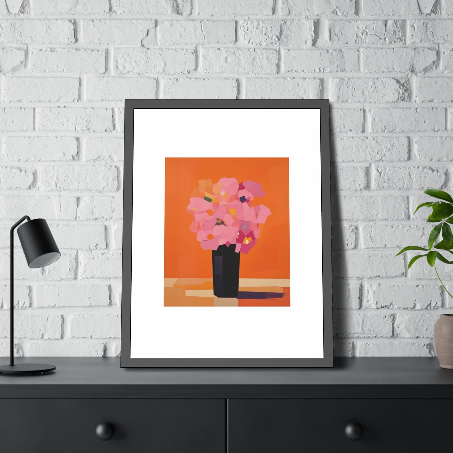 Floral Still Life Framed Poster — Pink Bouquet Art Print