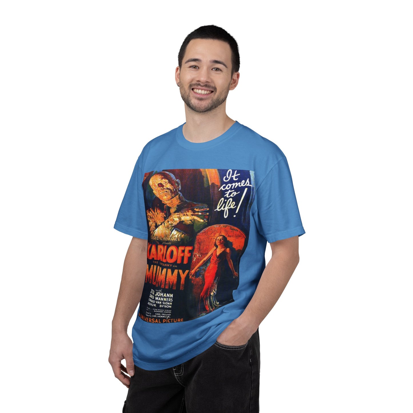 Mummy Movie Poster T‑Shirt — Vintage Karloff Horror Graphic Tee