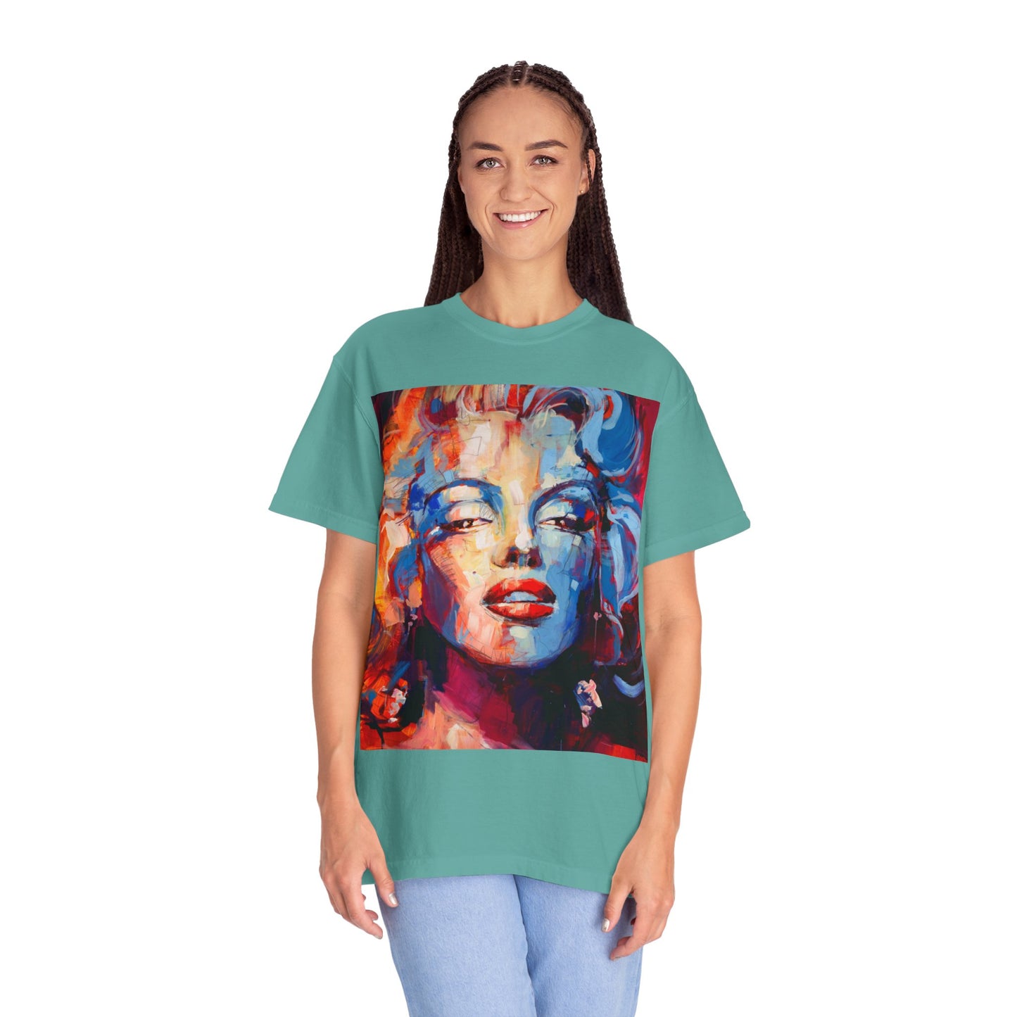 Artistic Pop Portrait T-Shirt — Colorful Marilyn-Inspired Graphic Tee